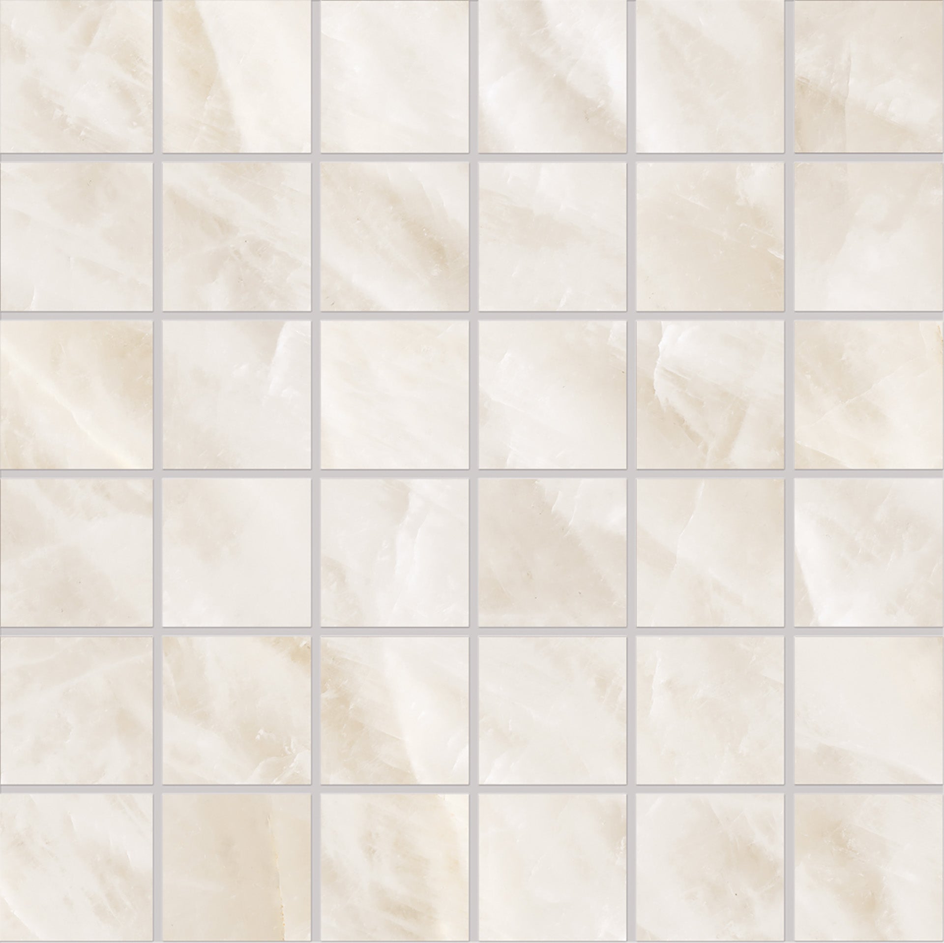 Tele di Marmo Crystal VITRUM WHITE porcelain mosaic tile by Emil, full lappato finish, 12"x12" size. Premium Italian porcelain for floors and walls.