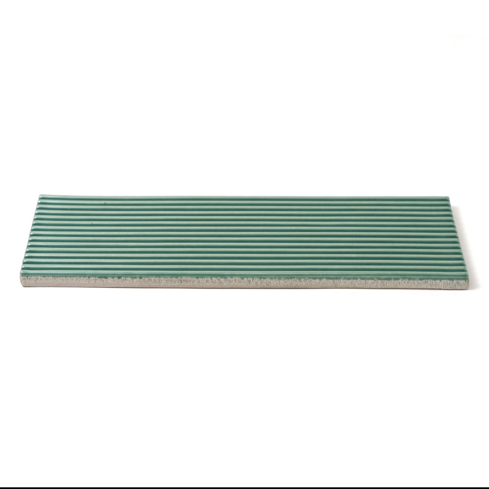Closeout Sale Sage ceramic field tile, top-down product view, 4"×12"×1/2" size. Premium ceramic for floors and walls.