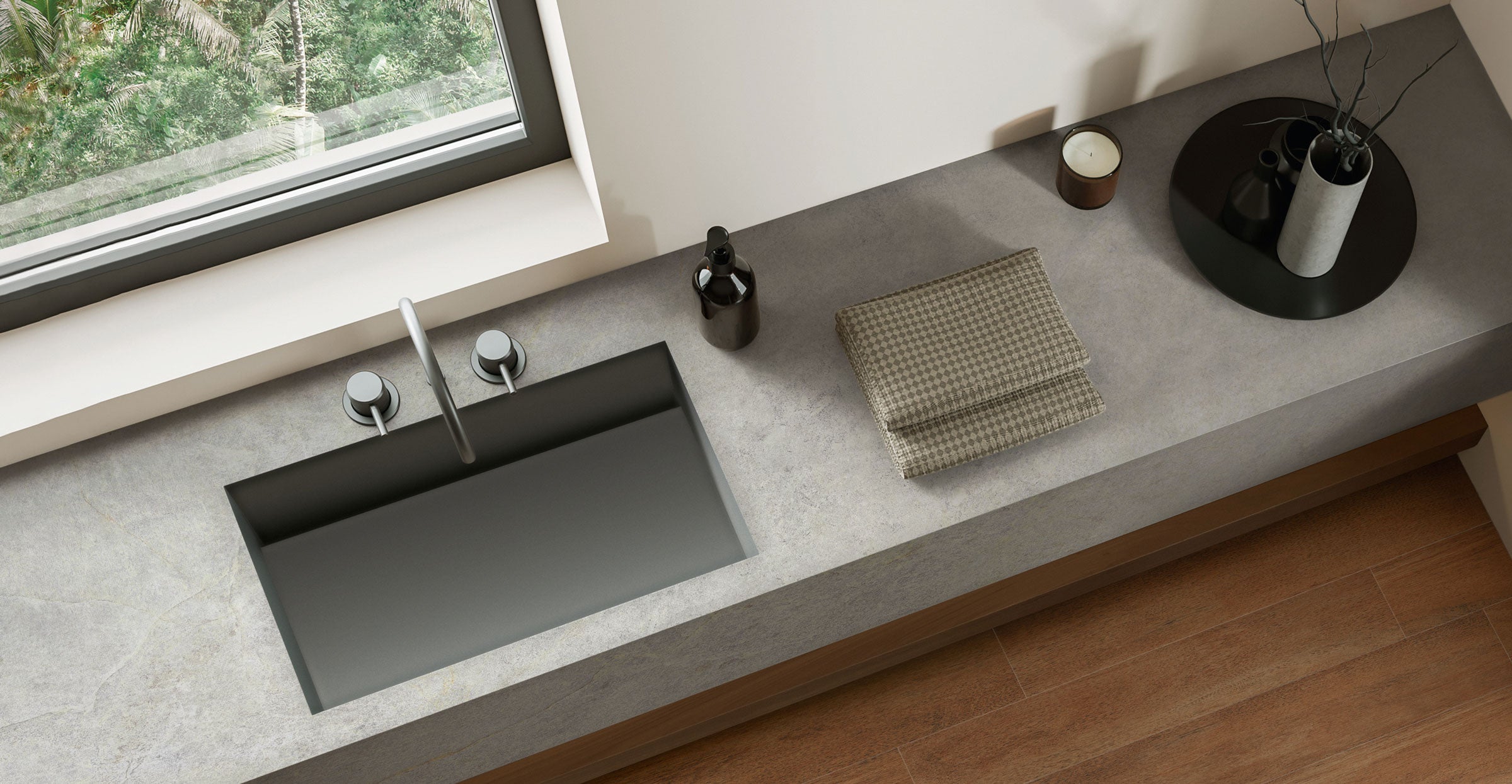 FARMHOUSE LIVING: Millstone Prefab Slab (32"x96"x12-mm | matte)