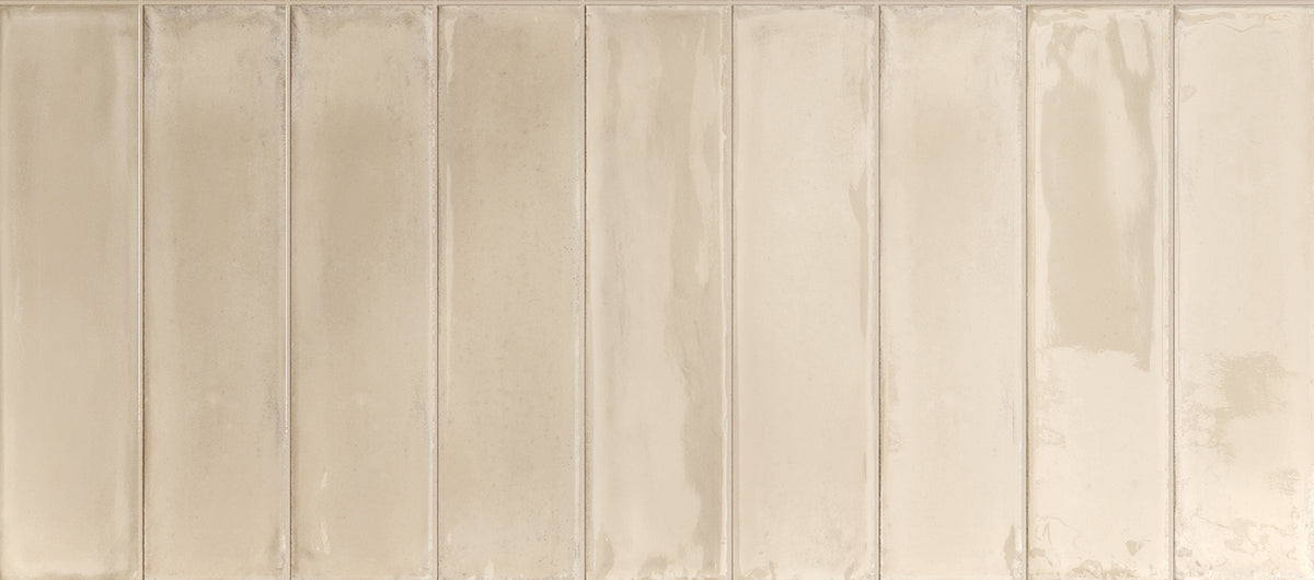 Essential Brick Sabbia porcelain field tile by Emil, lux finish, 2 3/8"x9 1/2"x10-mm size. Premium Italian porcelain for floors and walls.