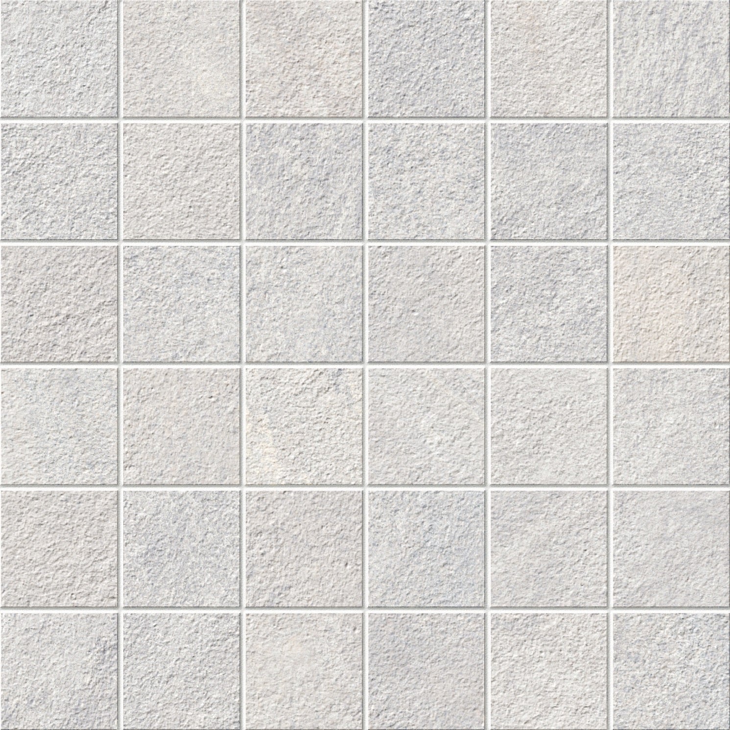 EXPLORE Star Grey porcelain mosaic, top-down product view, 12"×12"×11/32" size. Premium porcelain for floors and walls.