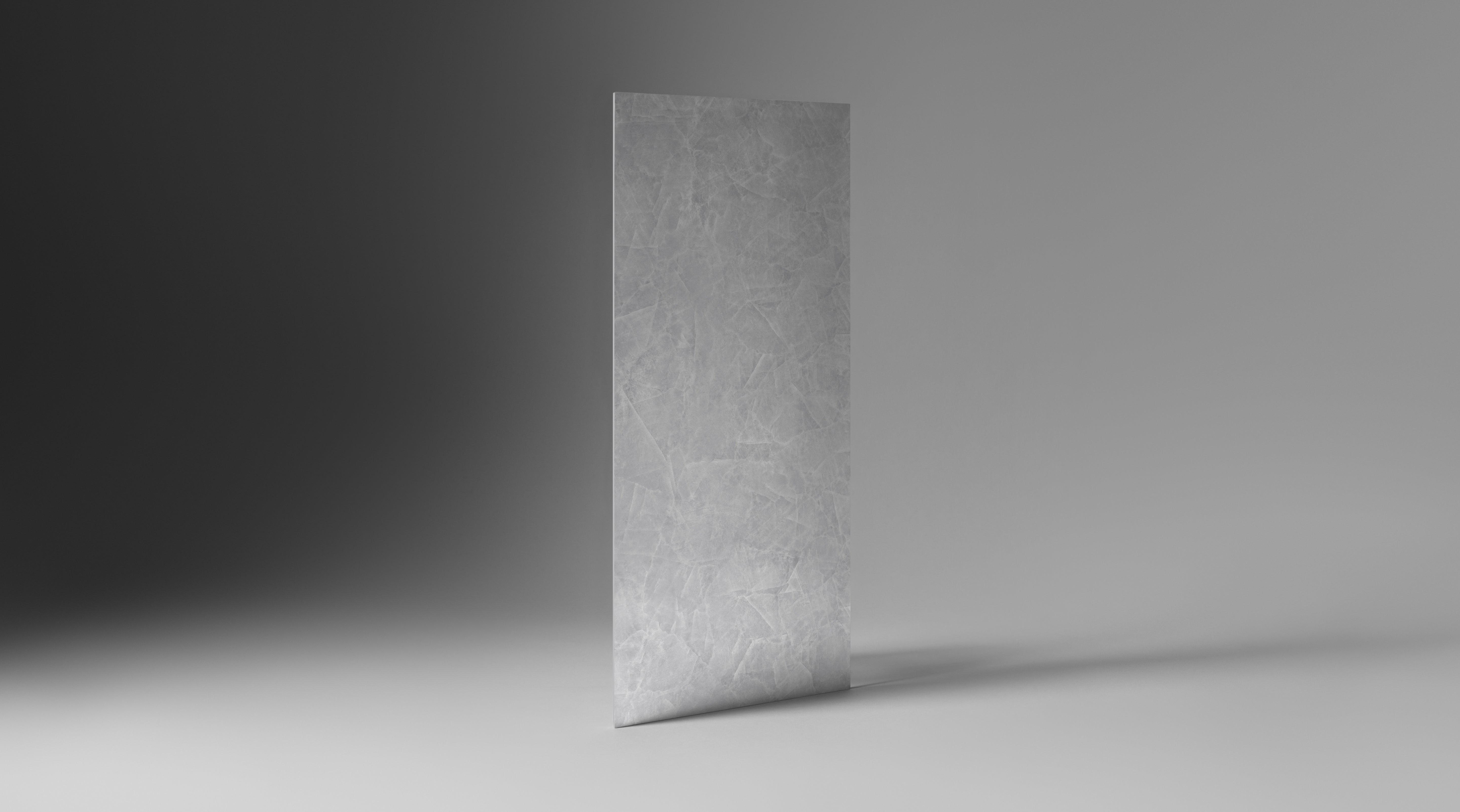 Crystal Bianco slabs by Anatolia Aeterna, product image, 63"×125 31/32" size. Premium porcelain for floors and walls.