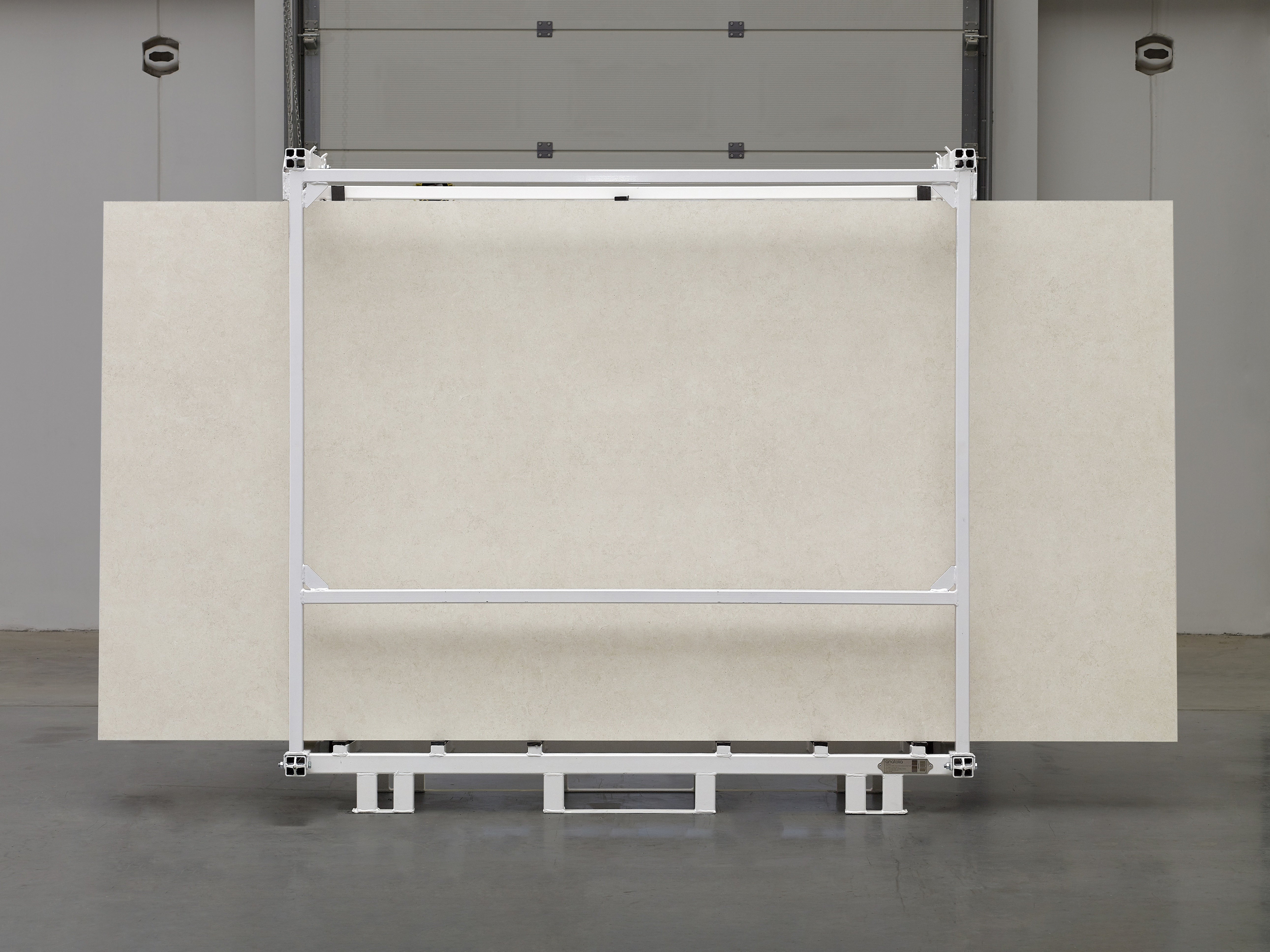 Lithoform Crosscut Dunes sintered stone slabs by Anatolia, top-down product view, 64"×127"×15/32" size. Turkish sintered stone for floors and walls.