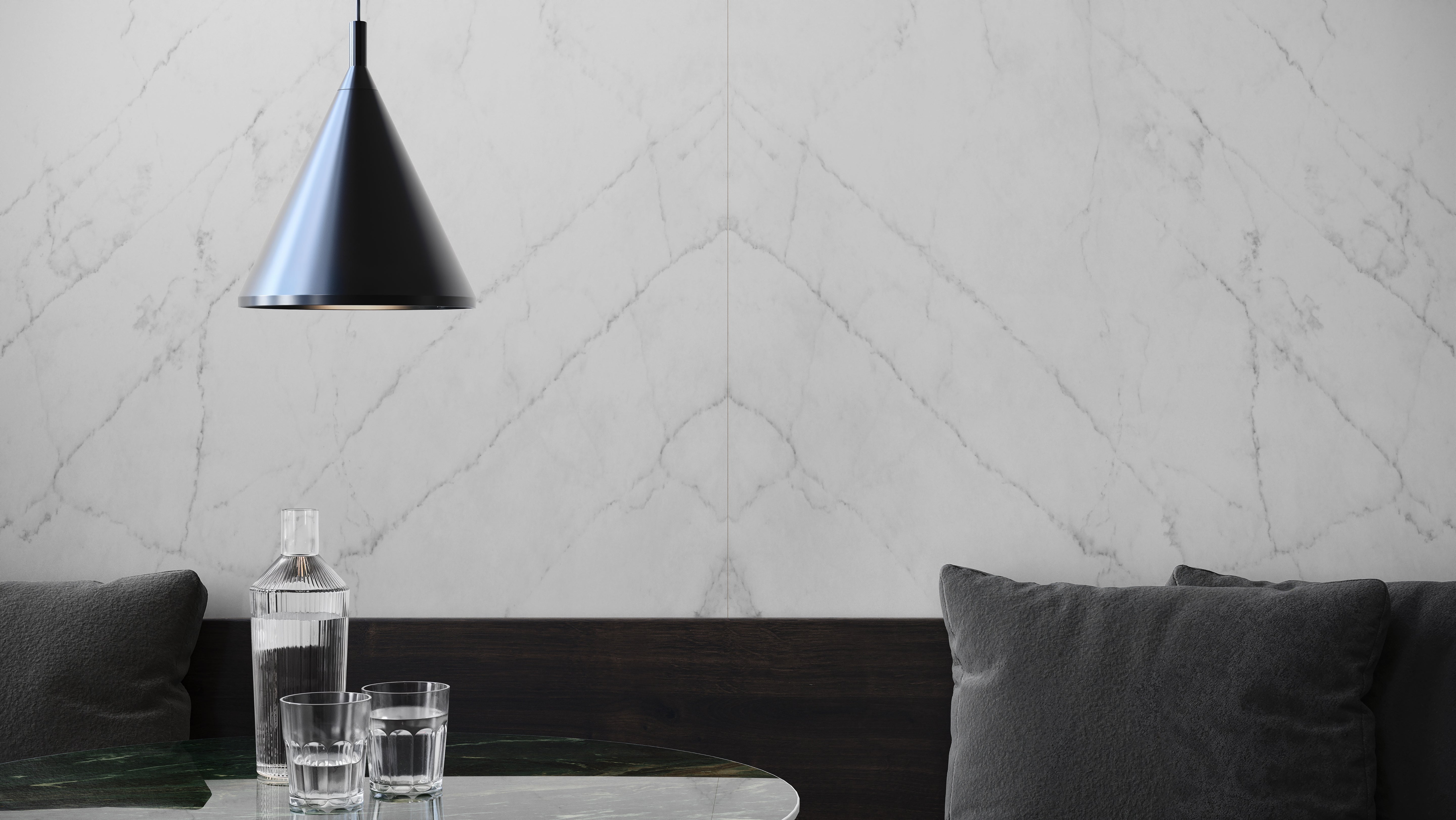MAJESTO: Ariel Bianco Porcelain Field Tile (24"×11/32" | Honed | Rectified)