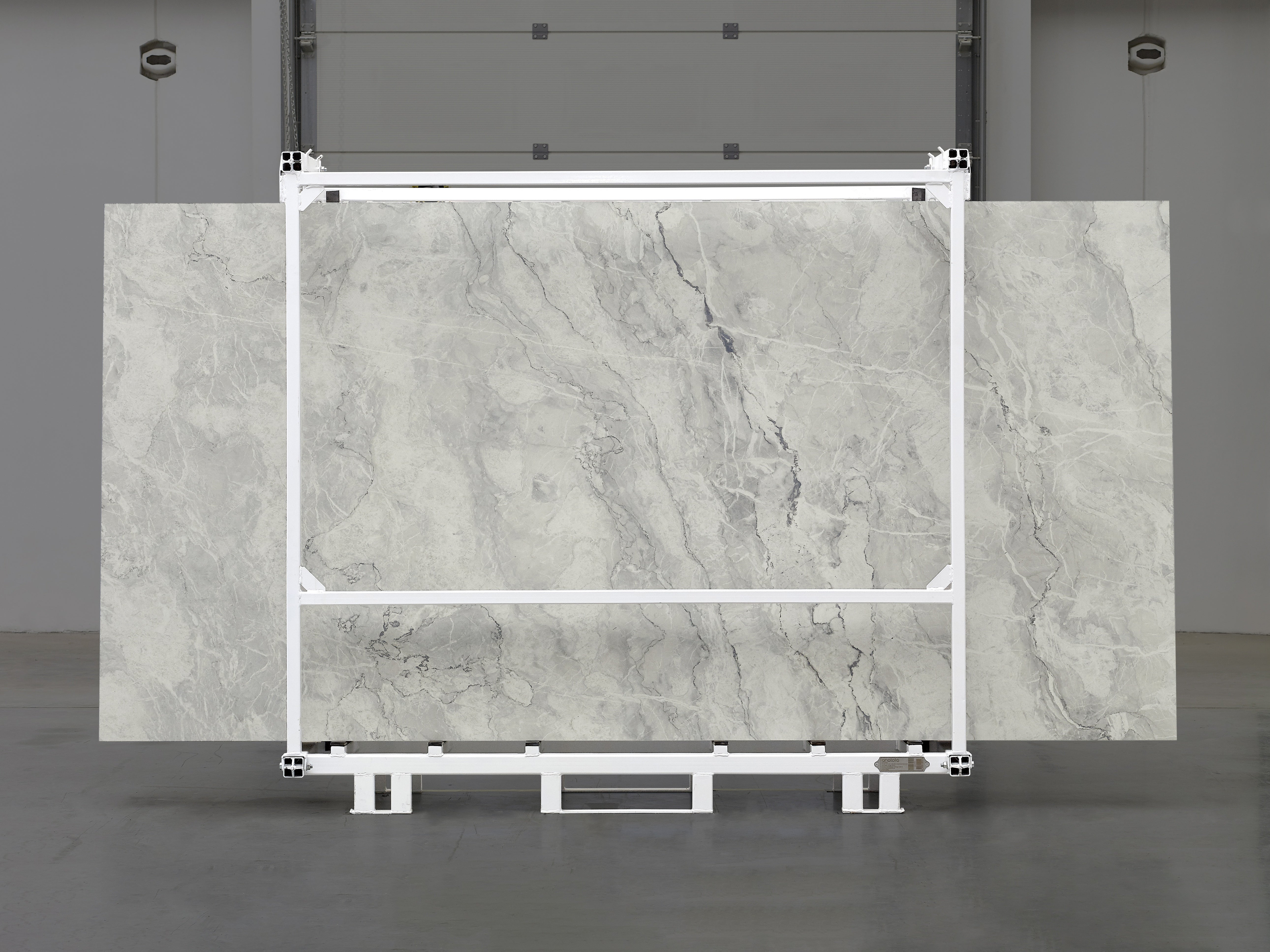 Majesto Atlantic Ocean sintered stone slabs by Anatolia, top-down product view, 64"×127"×15/32" size. Turkish sintered stone for floors and walls.