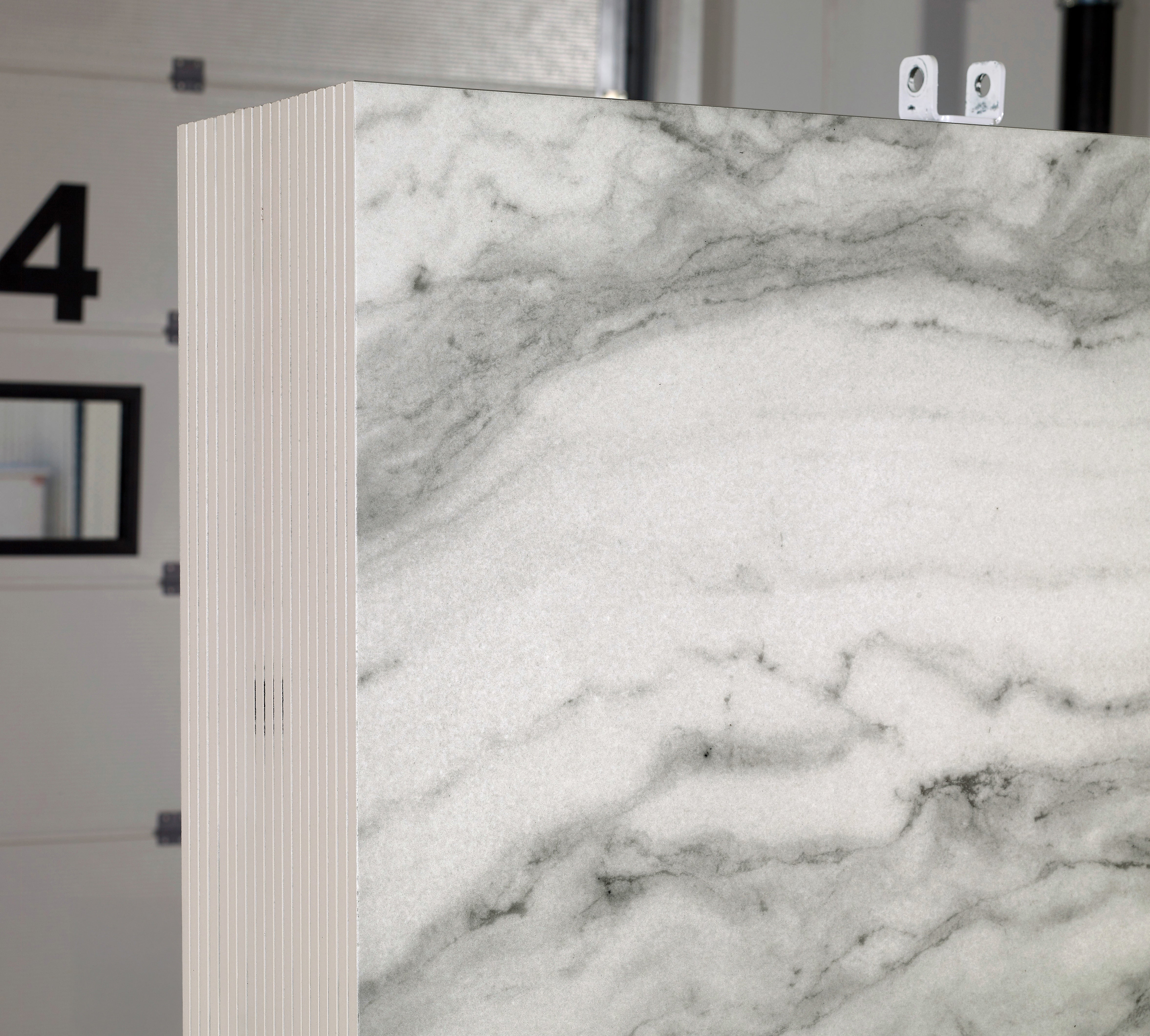 Majesto Panda sintered stone slabs by Anatolia, top-down product view, 64"×127"×15/32" size. Turkish sintered stone for floors and walls.