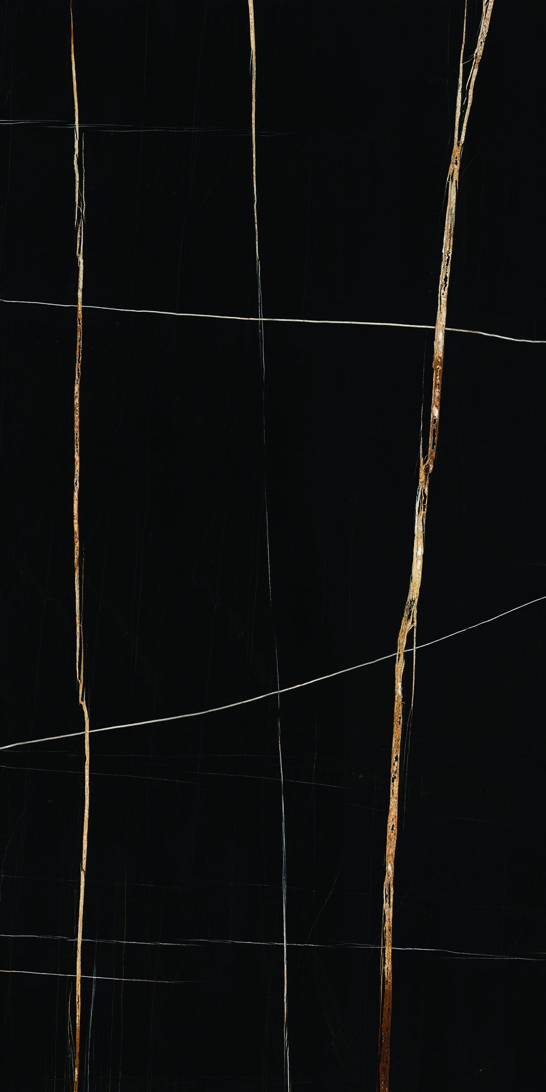 MAJESTO: Sahara Noir Sintered Stone Slabs (63"×126"×1/4" | Polished | Rectified)