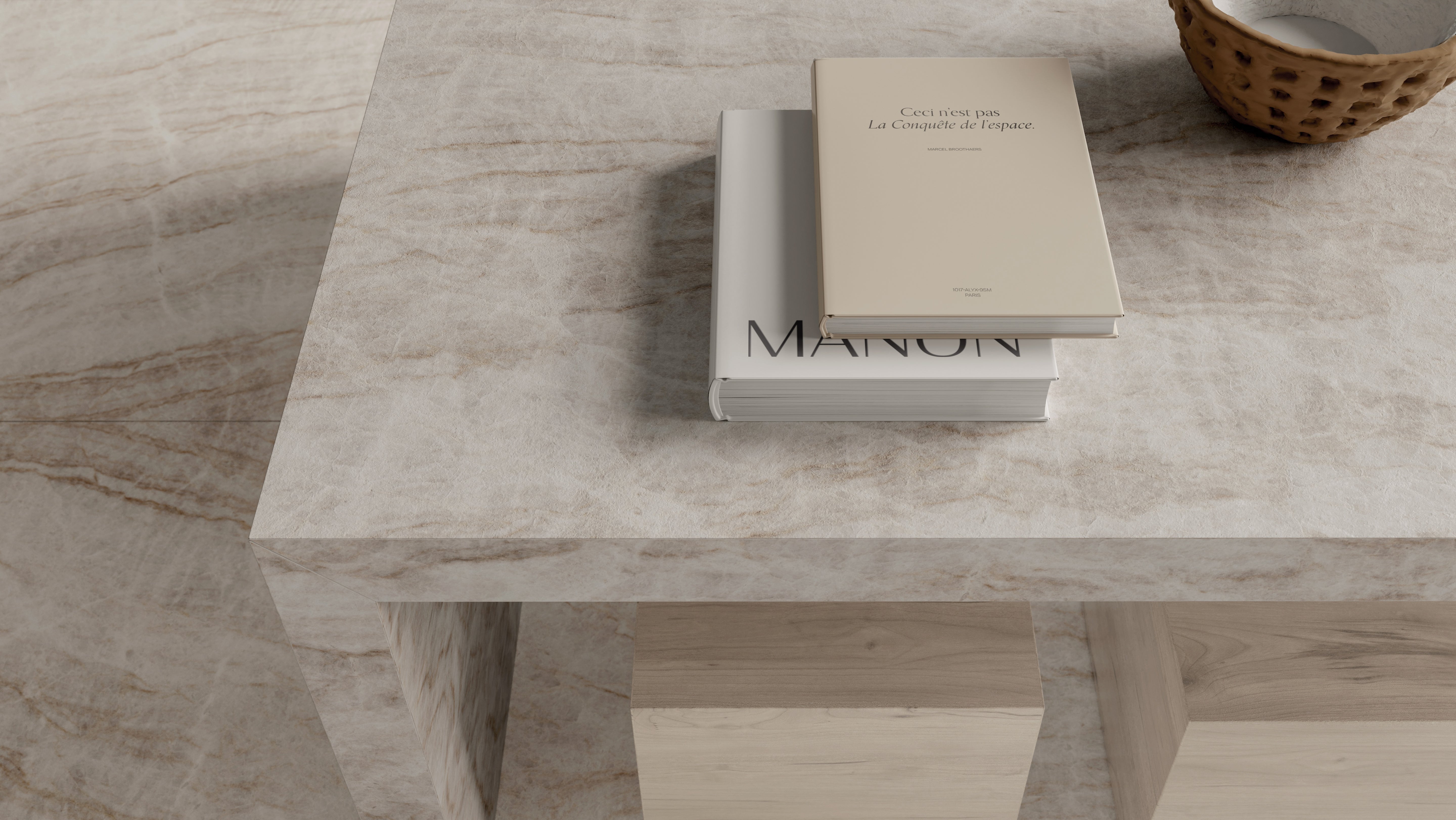 MAJESTO: Taj Mahal Porcelain Field Tile (36"×11/32" | Polished | Rectified)