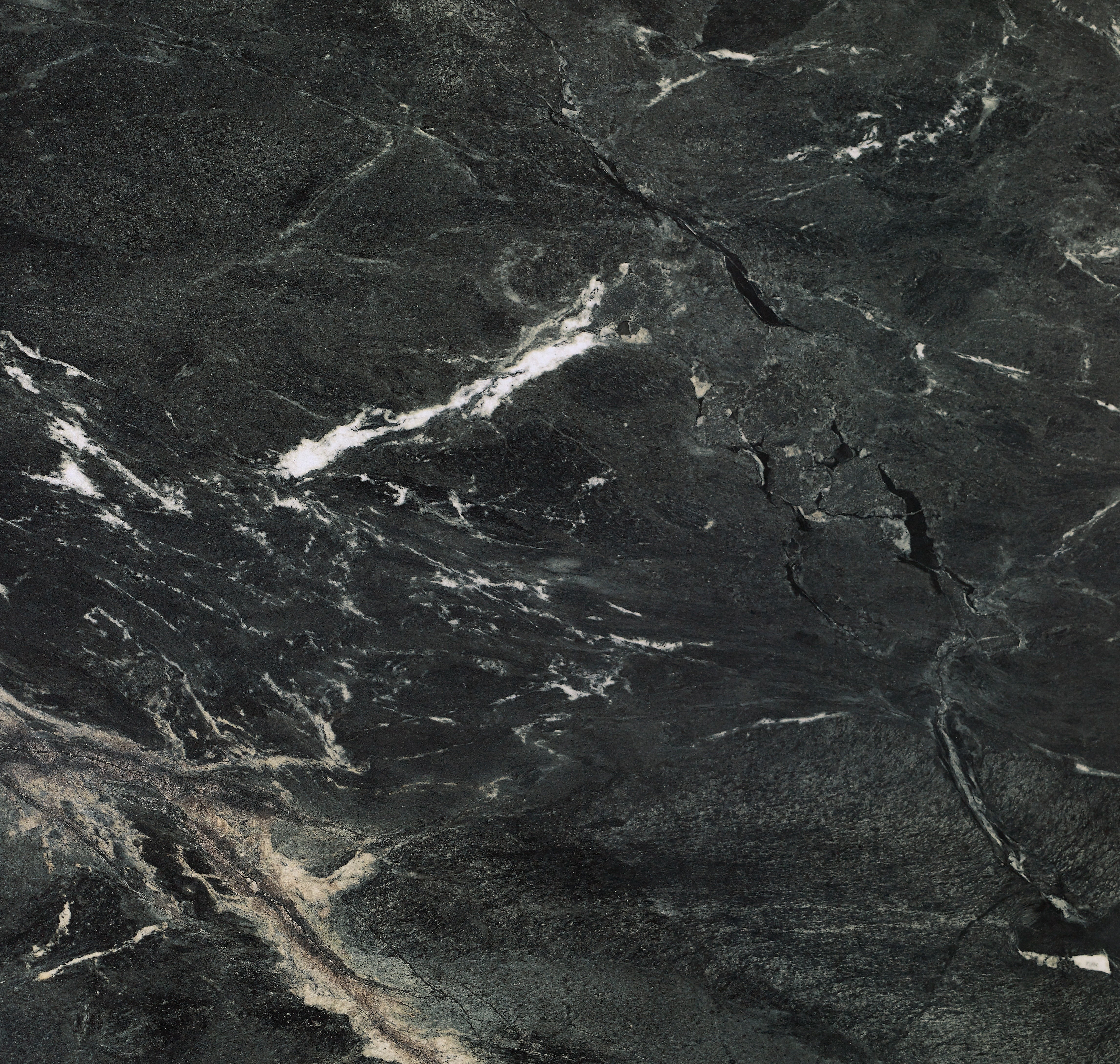 Majesto Verdi Alpi sintered stone slabs by Anatolia, top-down product view, 64"×127"×15/32" size. Turkish sintered stone for floors and walls.