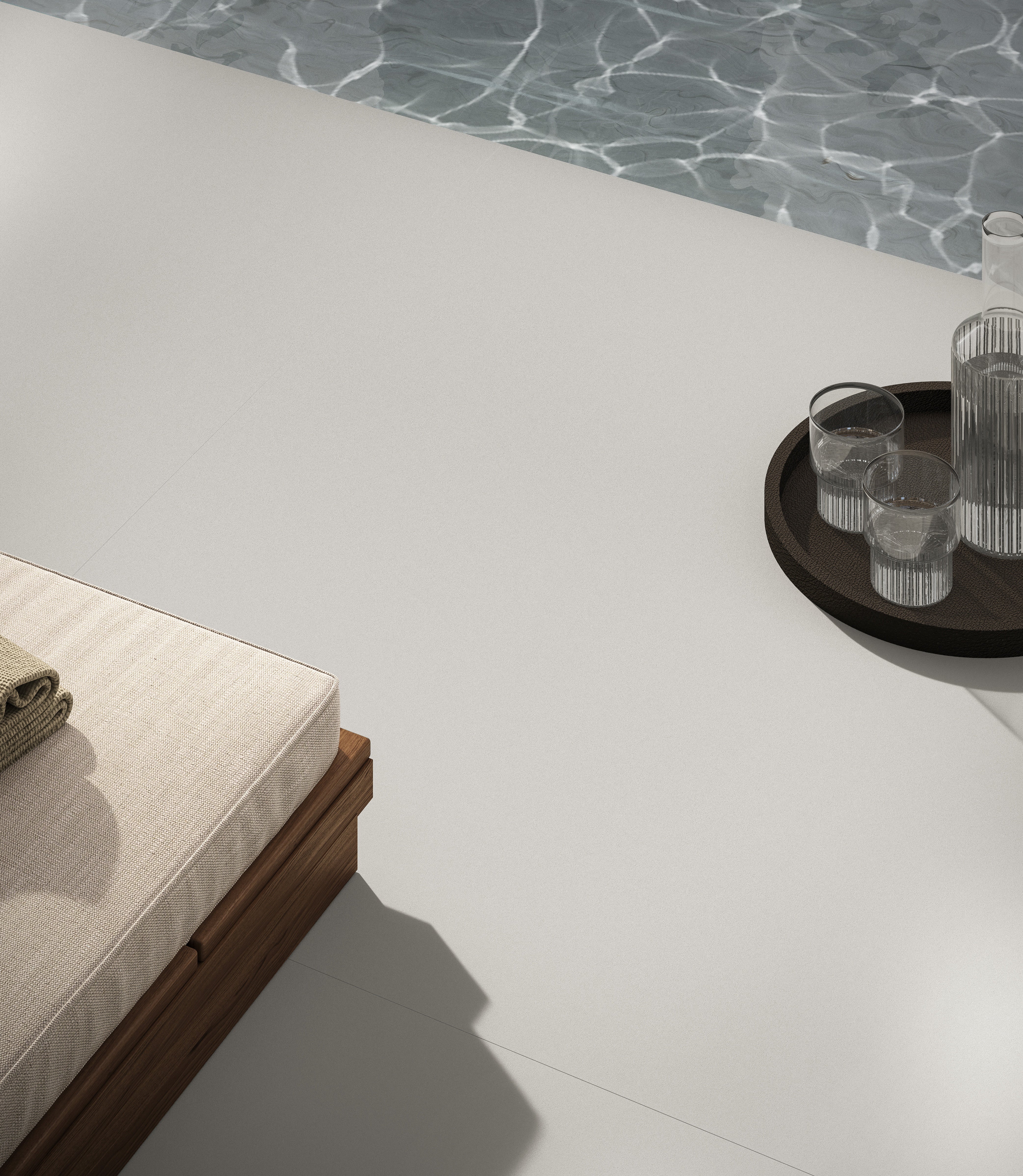 Serena Shale slabs by Anatolia Aeterna, top-down product view, 63 25/32"×126 25/32" size. Premium porcelain for floors and walls.