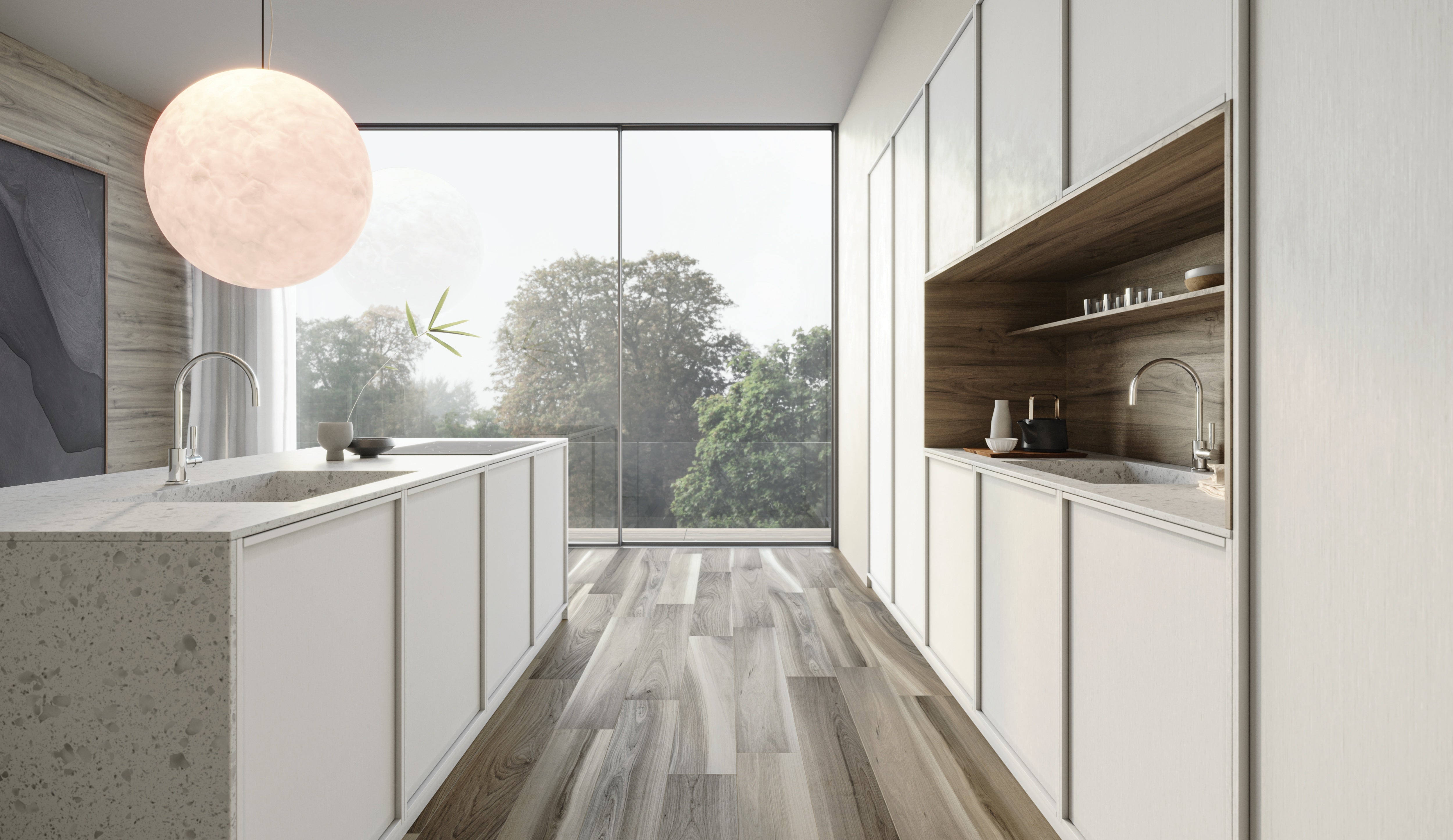AMAYA: Walnut Porcelain Field Tile (8"×48"×5/16" | Matte | Pressed)