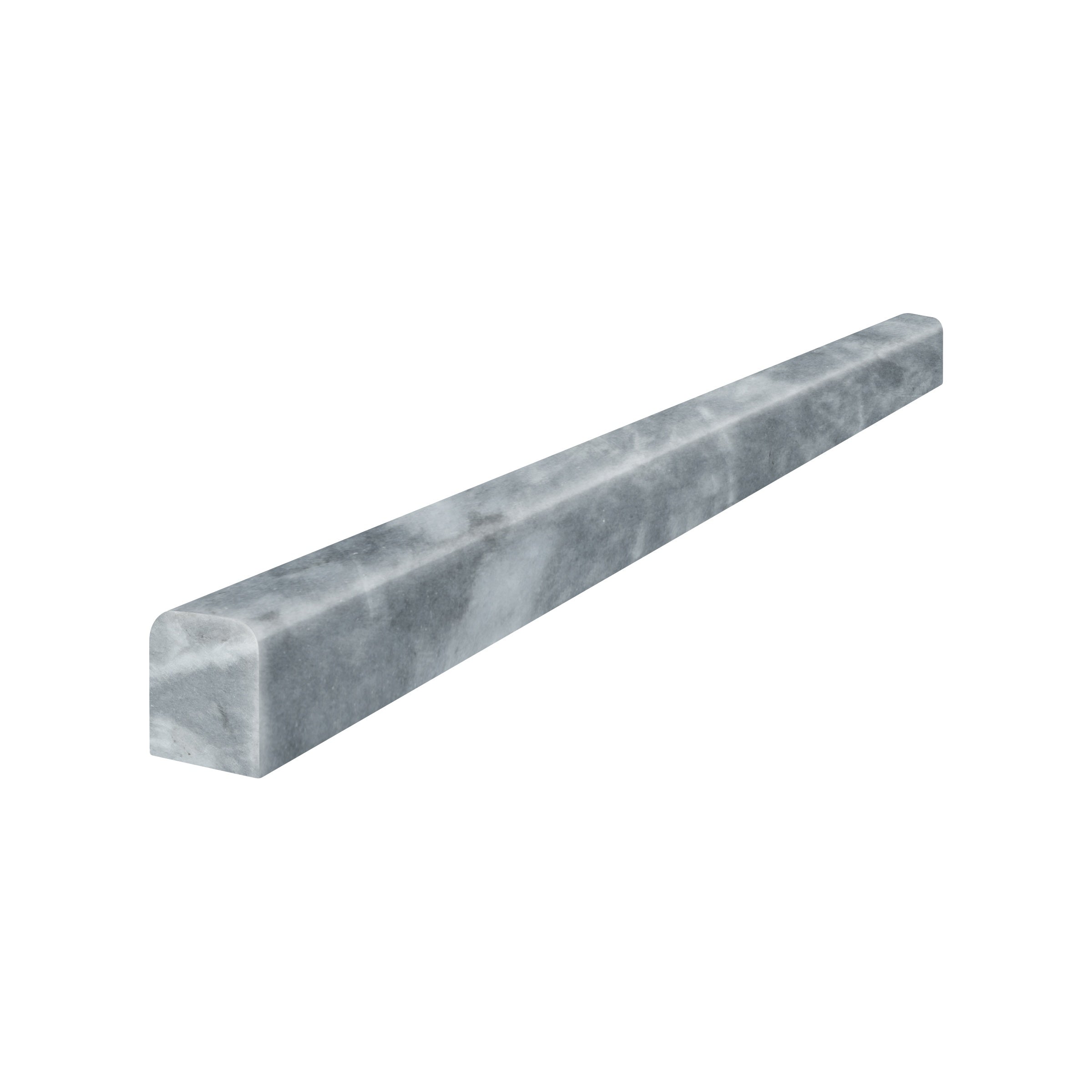 Aqua Intenso marble trim by Anatolia, top-down product view, 1/2"×12"×5/8" size. Turkish marble for floors and walls.