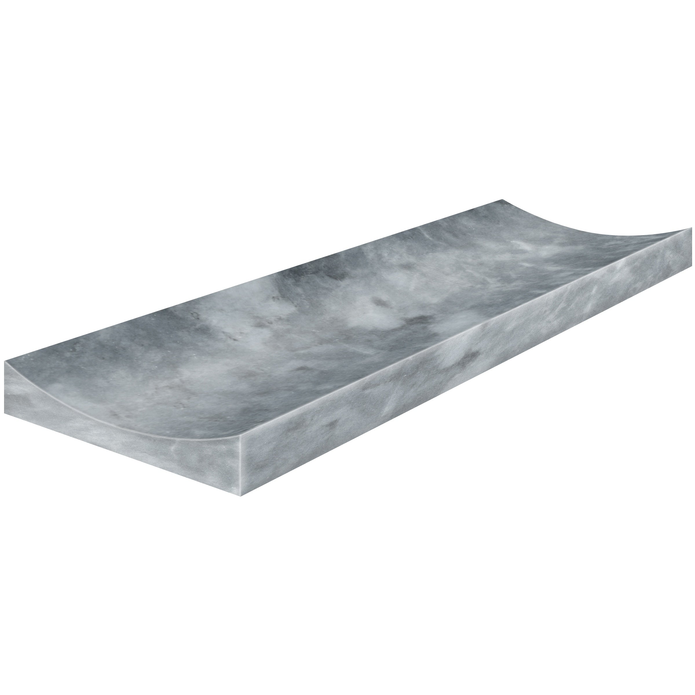 Aqua Intenso marble field tile by Anatolia, top-down product view, 4"×12"×23/32" size. Turkish marble for floors and walls.