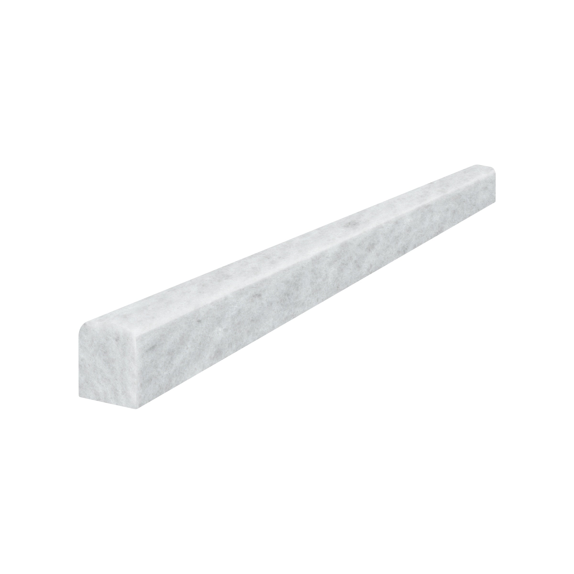 Aura Fresca marble trim by Anatolia, top-down product view, 1/2"×12"×5/8" size. Turkish marble for floors and walls.