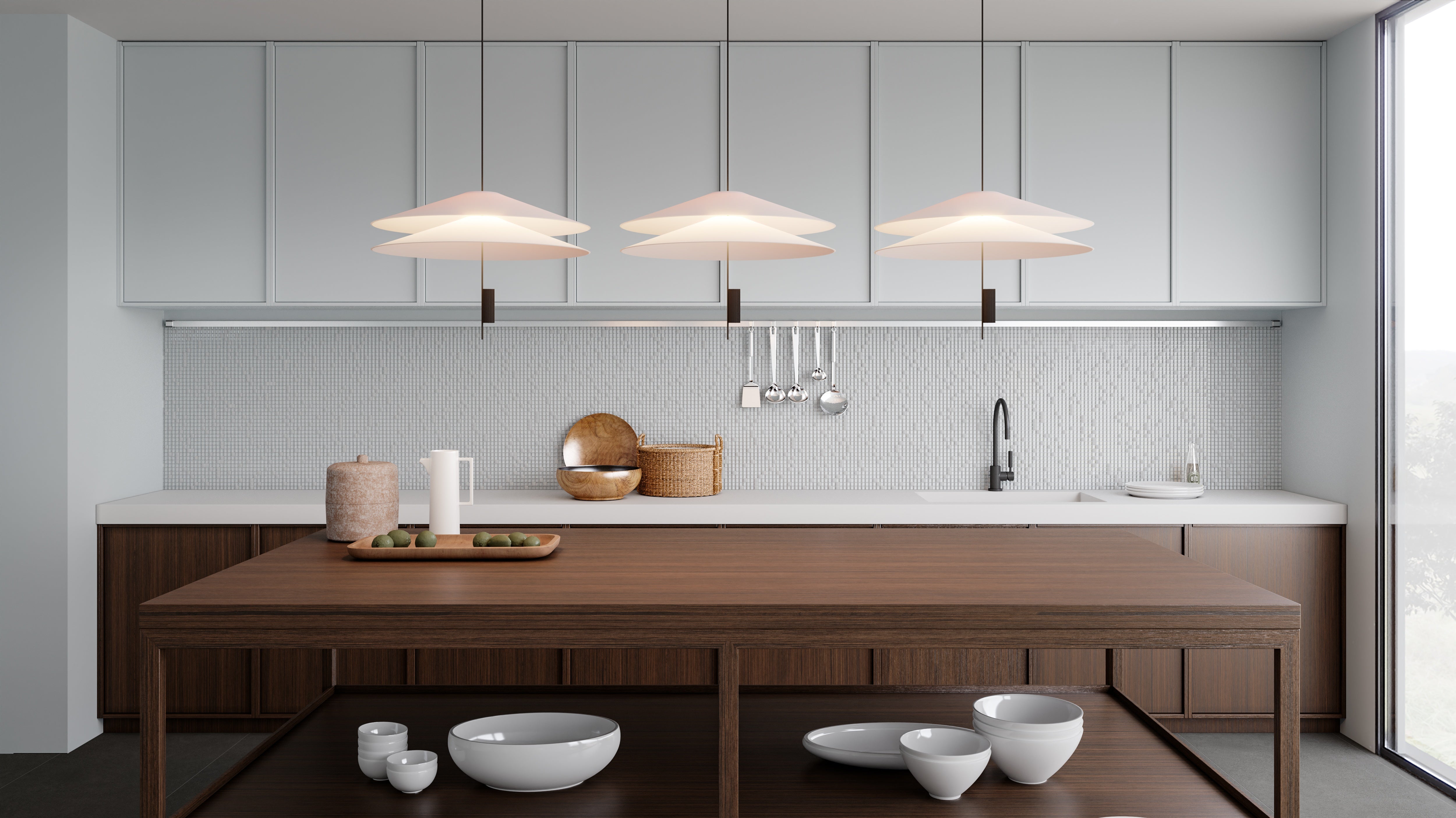 mosaic by Anatolia Tile, lifestyle installation view 3, 5/8" size. Premium porcelain for floors and walls.