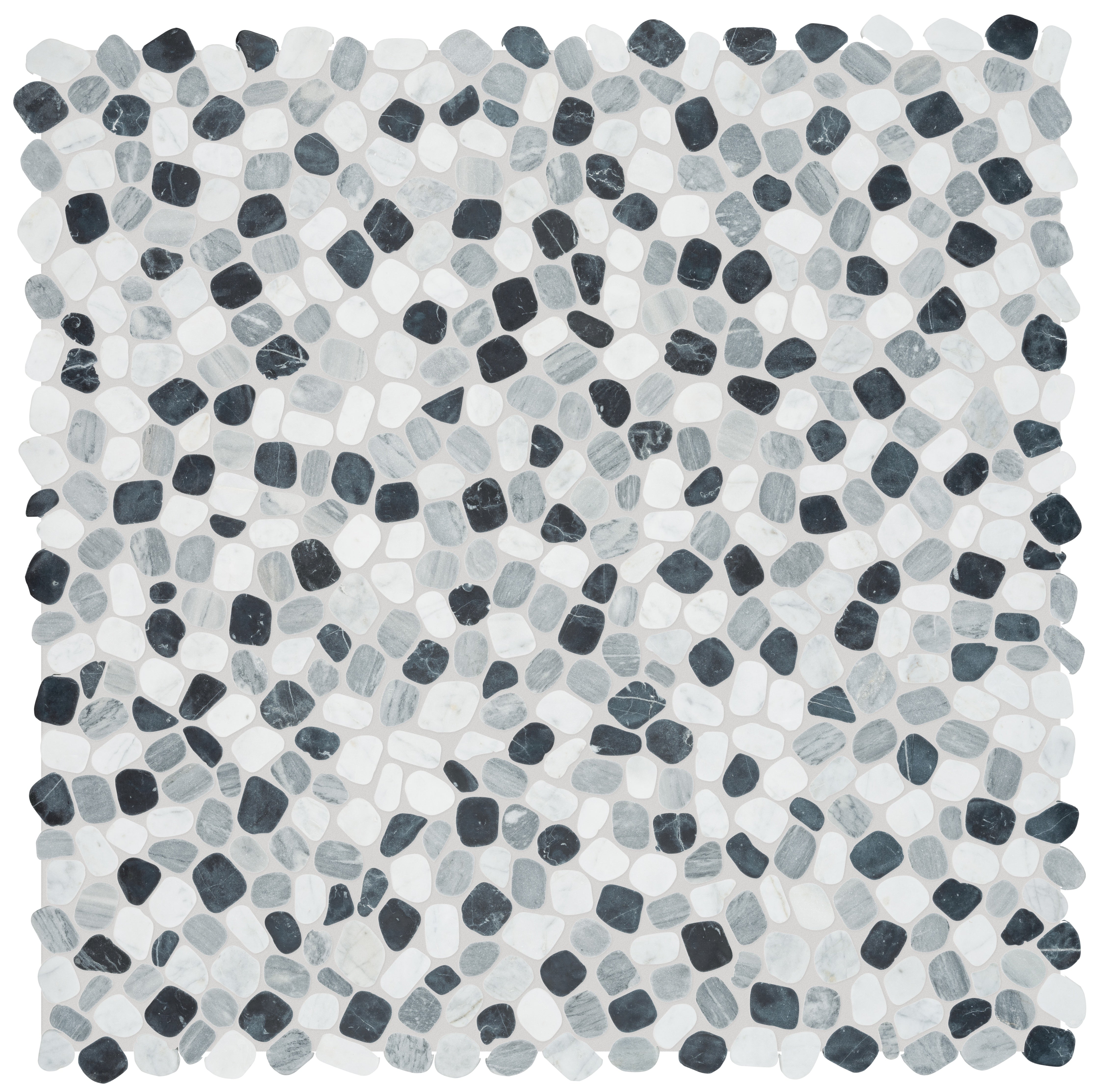 Cabana Galaxy marble mosaic by Anatolia, top-down product view, 12"×12"×5/16" size. Chinese marble for floors and walls.