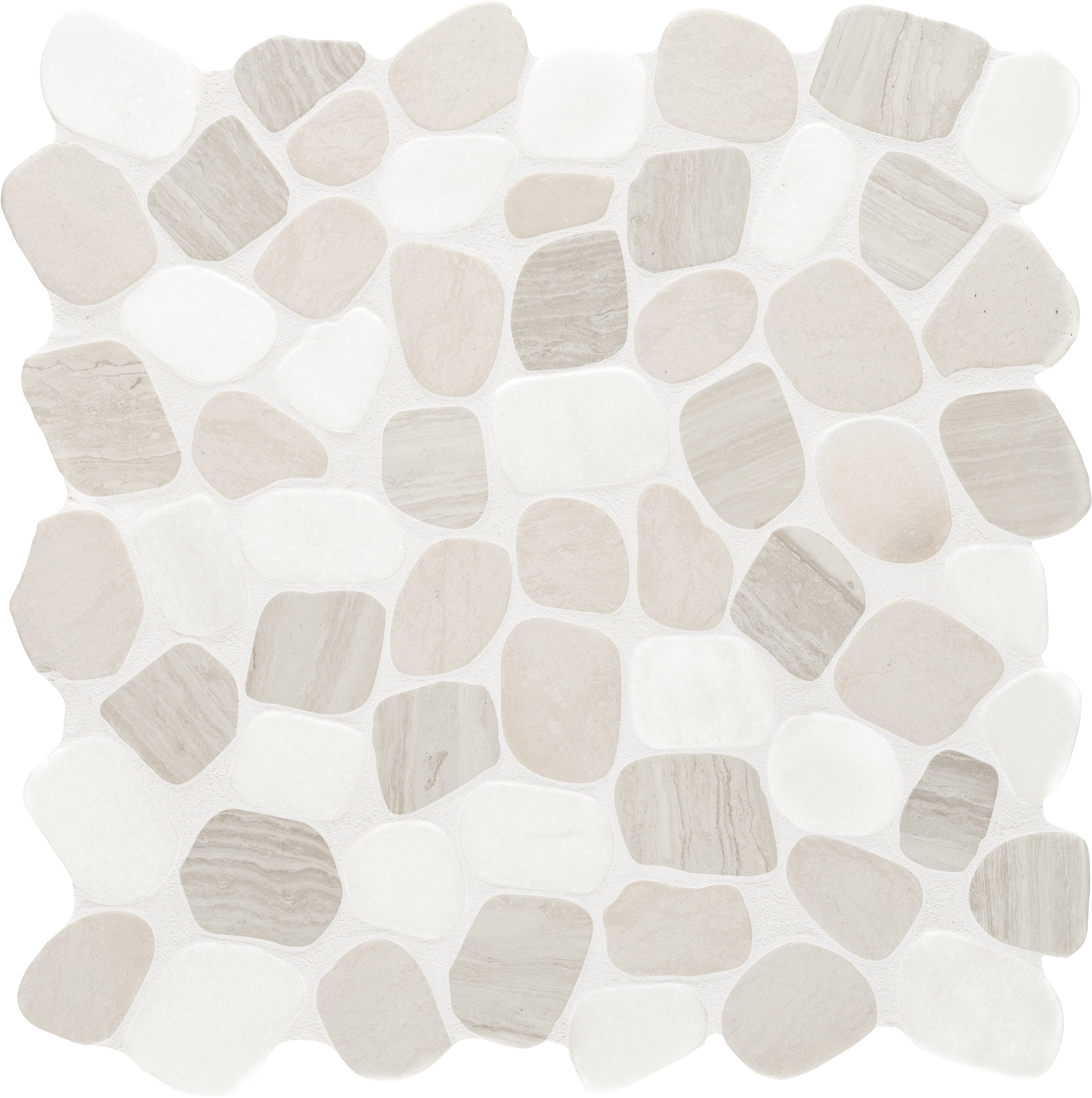 Cabana Horizon mixed mosaic by Anatolia, top-down product view, 12"×12"×5/16" size. Chinese mixed for floors and walls.