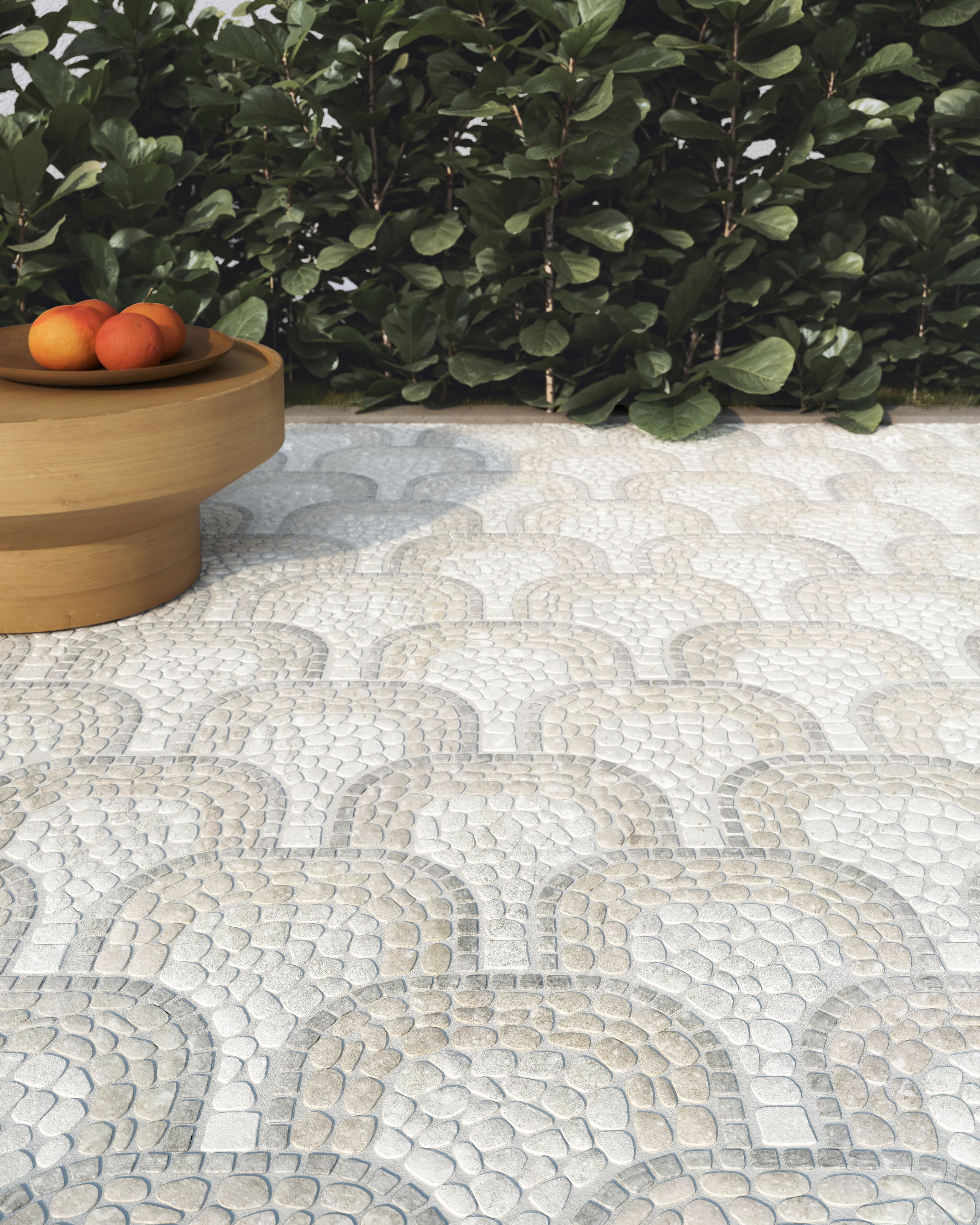 Cabana Horizon mixed mosaic by Anatolia, top-down product view, 12"×12"×5/16" size. Chinese mixed for floors and walls.