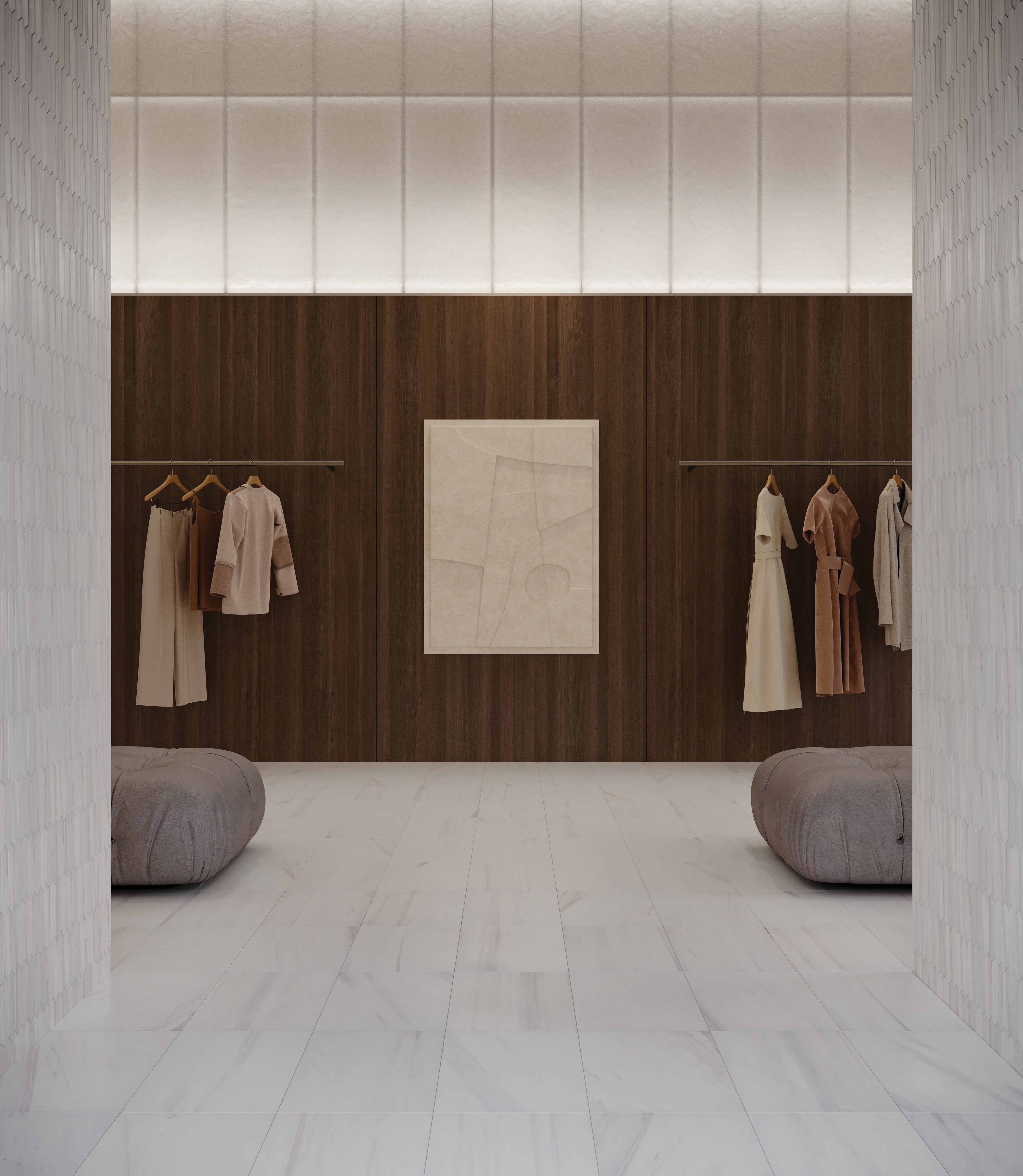 Cosmo Lumino dolomite trim by Anatolia, top-down product view, 1 1/4"×12"×7/8" size. Turkish dolomite for floors and walls.