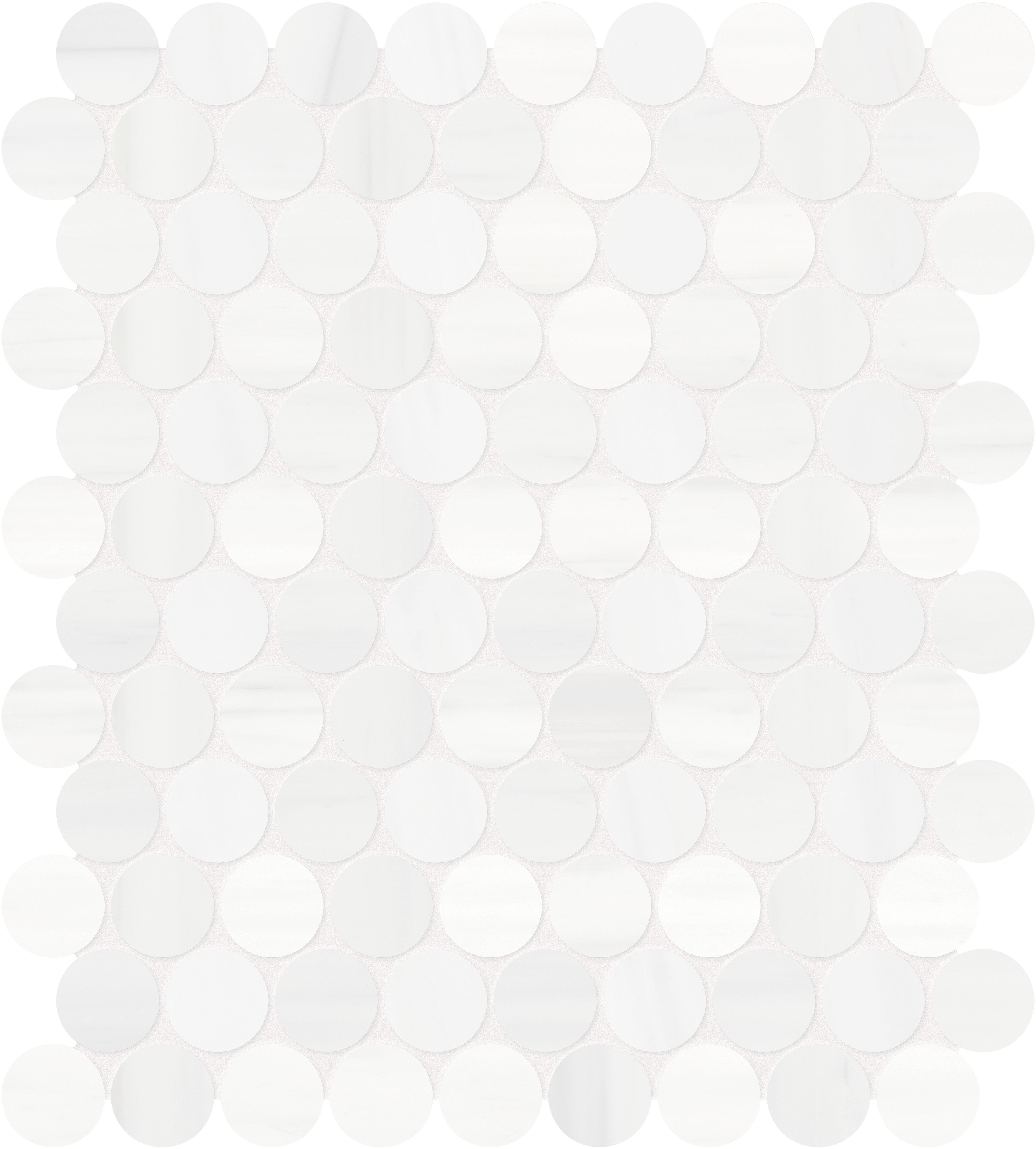 Cosmo Lumino dolomite mosaic by Anatolia, top-down product view, 11 3/32"×12 7/8"×3/8" size. Turkish dolomite for floors and walls.