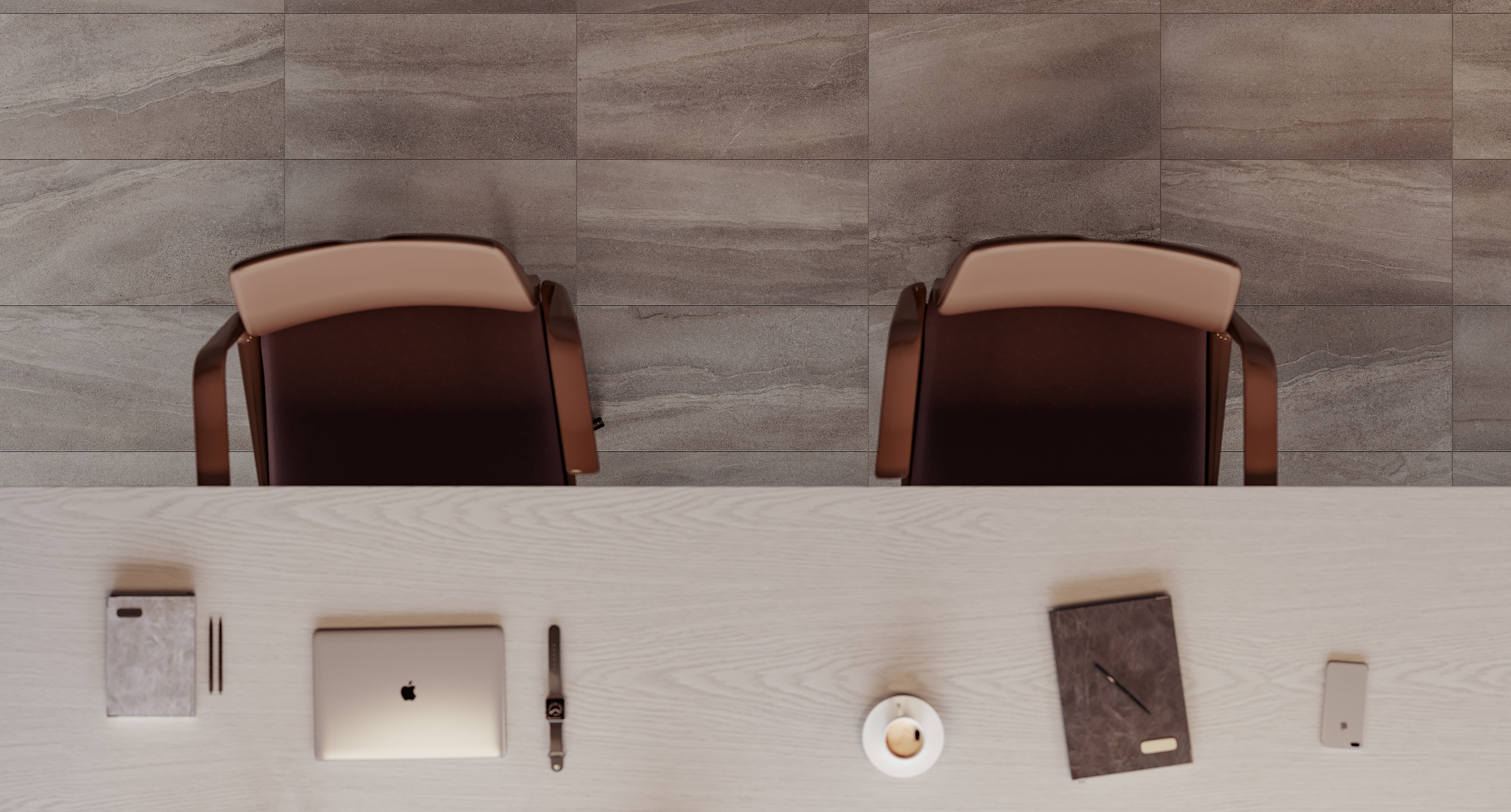 Crux Ash porcelain trim by Anatolia, top-down product view, 3"×12"×11/32" size. Turkish porcelain for floors and walls.