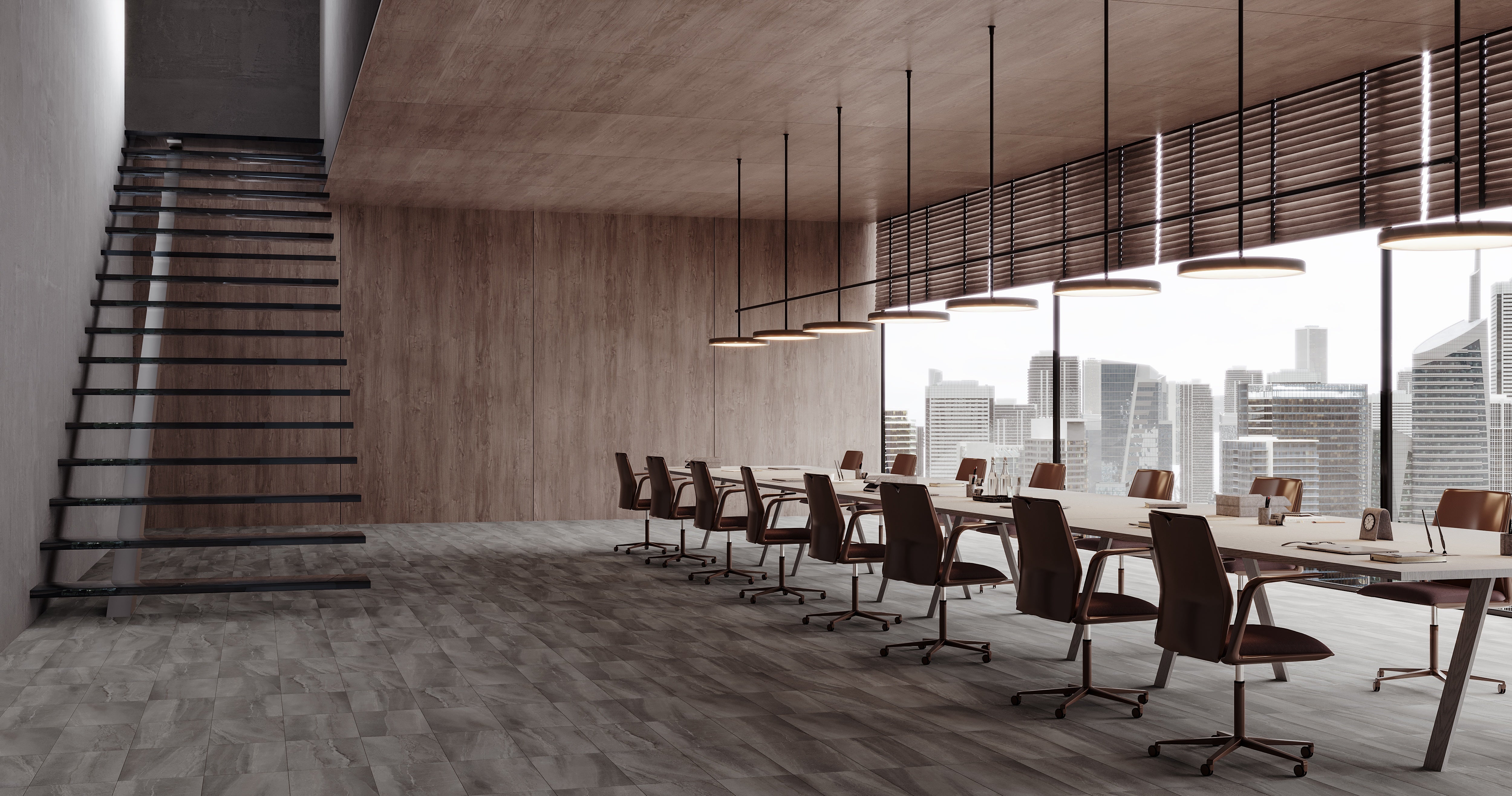 Crux Ash porcelain trim by Anatolia, top-down product view, 3"×12"×11/32" size. Turkish porcelain for floors and walls.