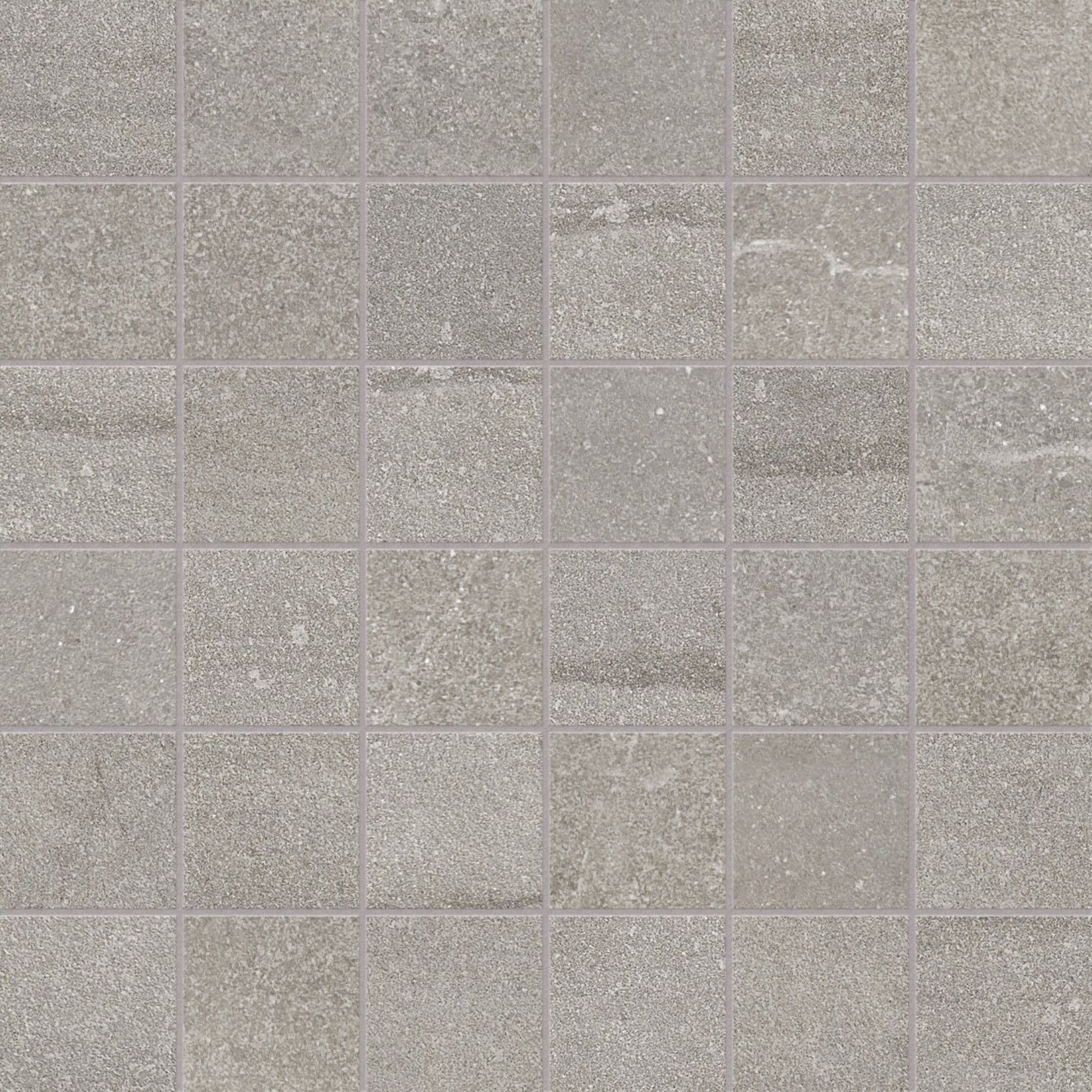 Crux Ash porcelain mosaic by Anatolia, top-down product view, 12 15/16"×12 15/16"×11/32" size. Turkish porcelain for floors and walls.