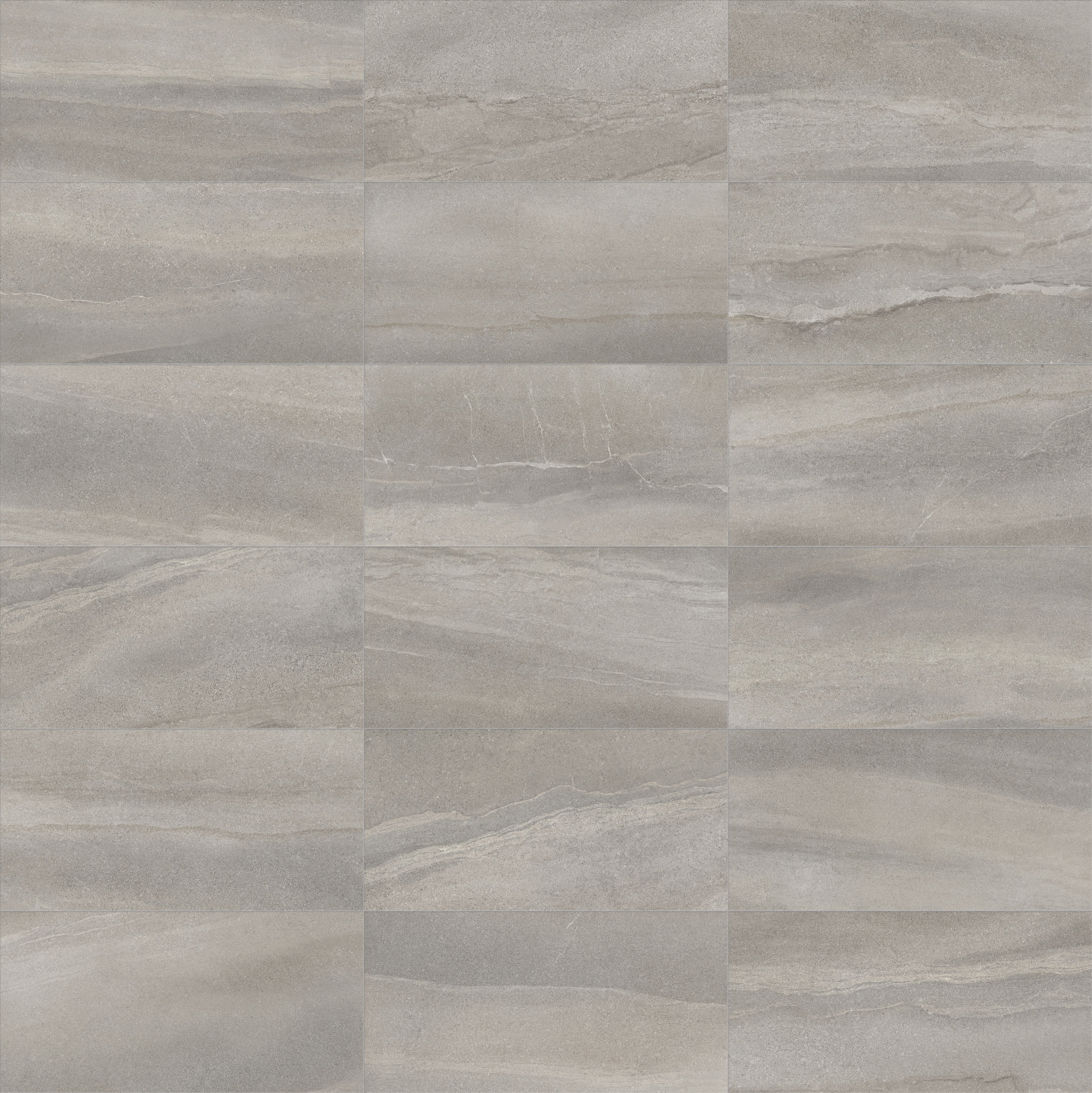 Crux Ash porcelain trim by Anatolia, top-down product view, 3"×12"×11/32" size. Turkish porcelain for floors and walls.