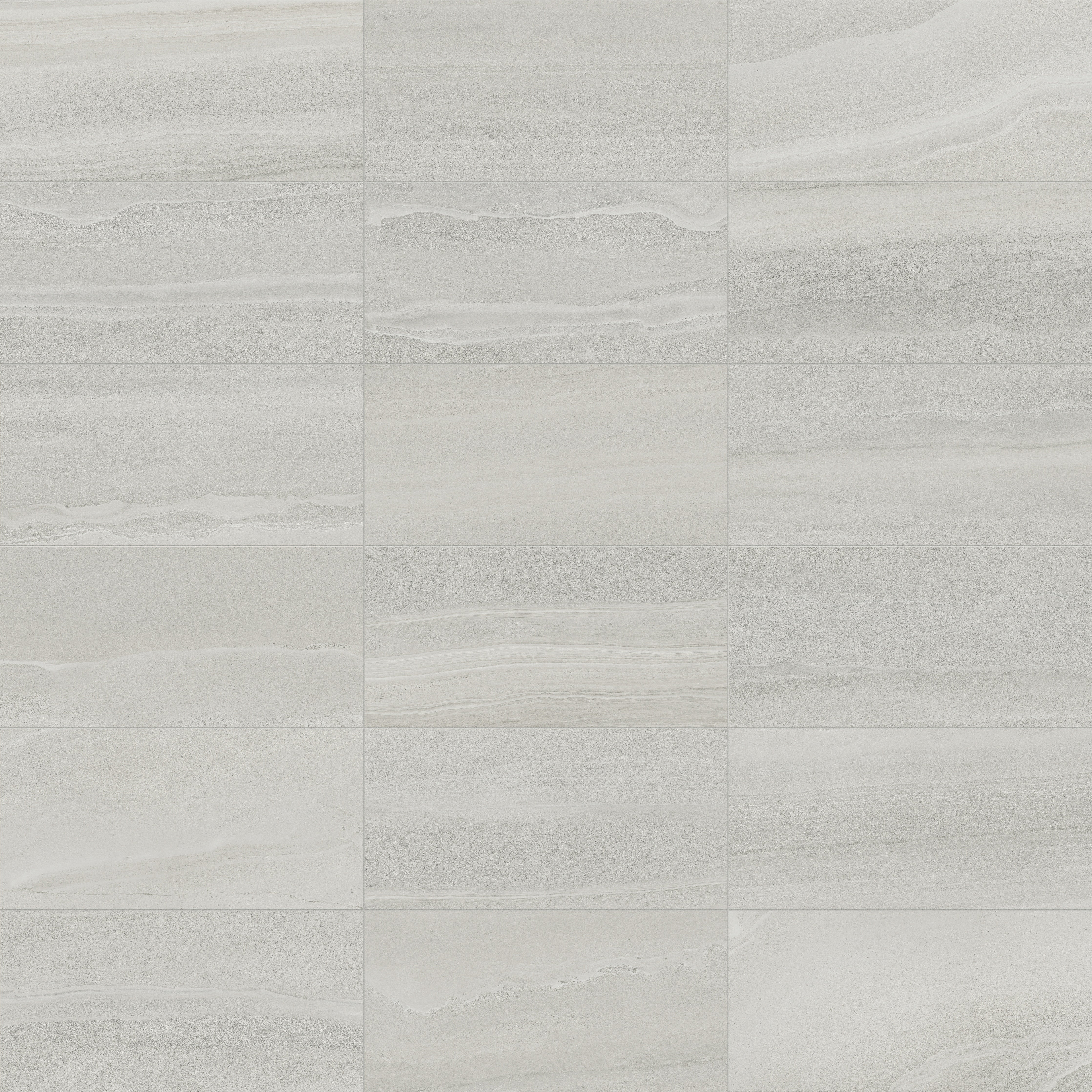 Davenport Ash porcelain trim by Anatolia, top-down product view, 3"×12"×11/32" size. Turkish porcelain for floors and walls.