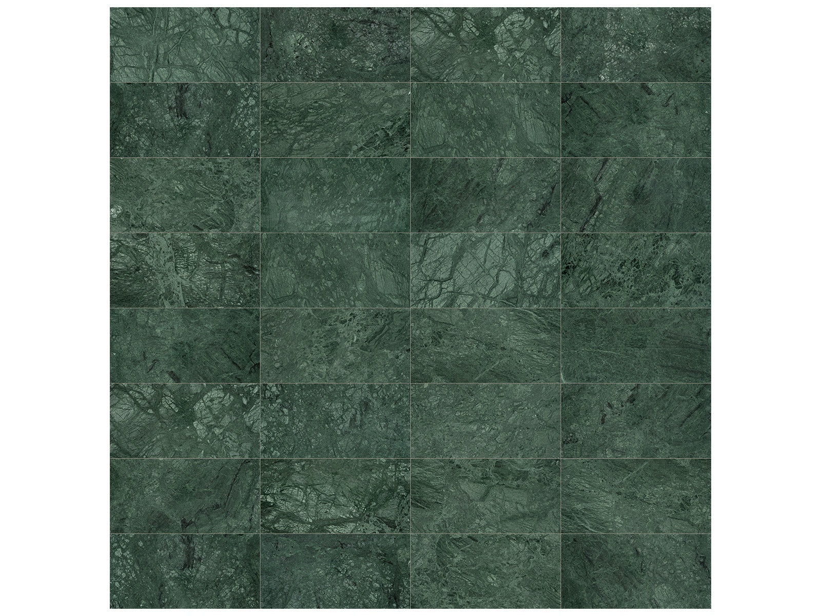 Diosa Verde marble trim by Anatolia, top-down product view, 1/2"×12"×5/8" size. Indian marble for floors and walls.