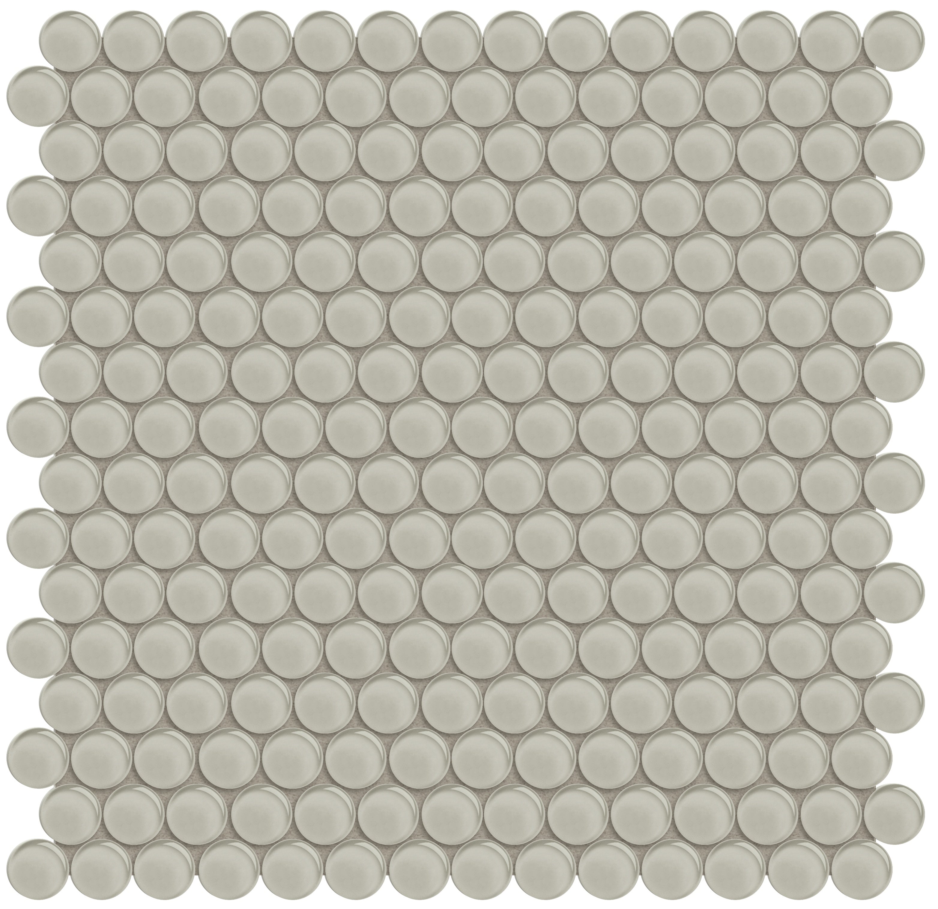 Element Earth glass mosaic by Anatolia, top-down product view, 11 23/32"×11 23/32"×5/16" size. Chinese glass for floors and walls.