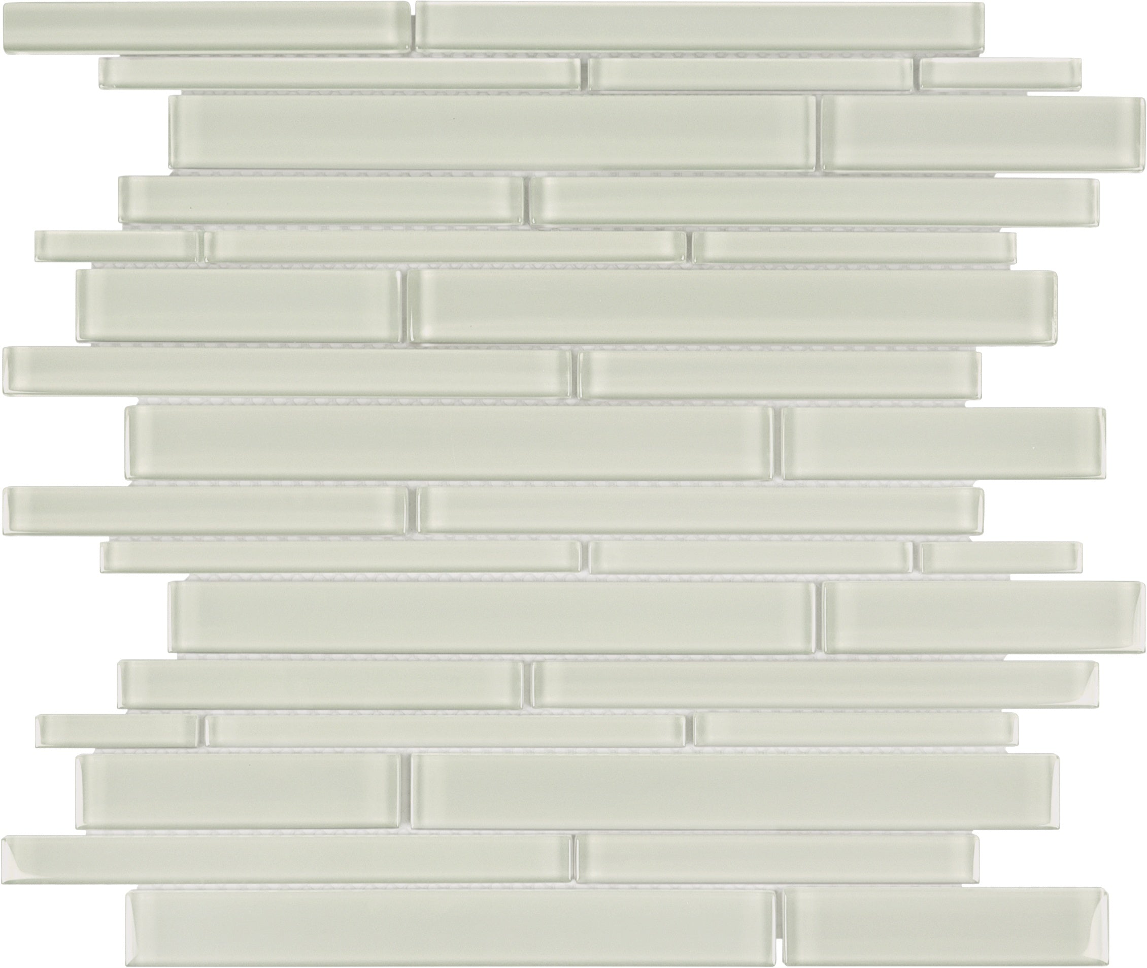 Element Sand glass mosaic by Anatolia, top-down product view, 11 23/32"×11 23/32"×5/16" size. Chinese glass for floors and walls.