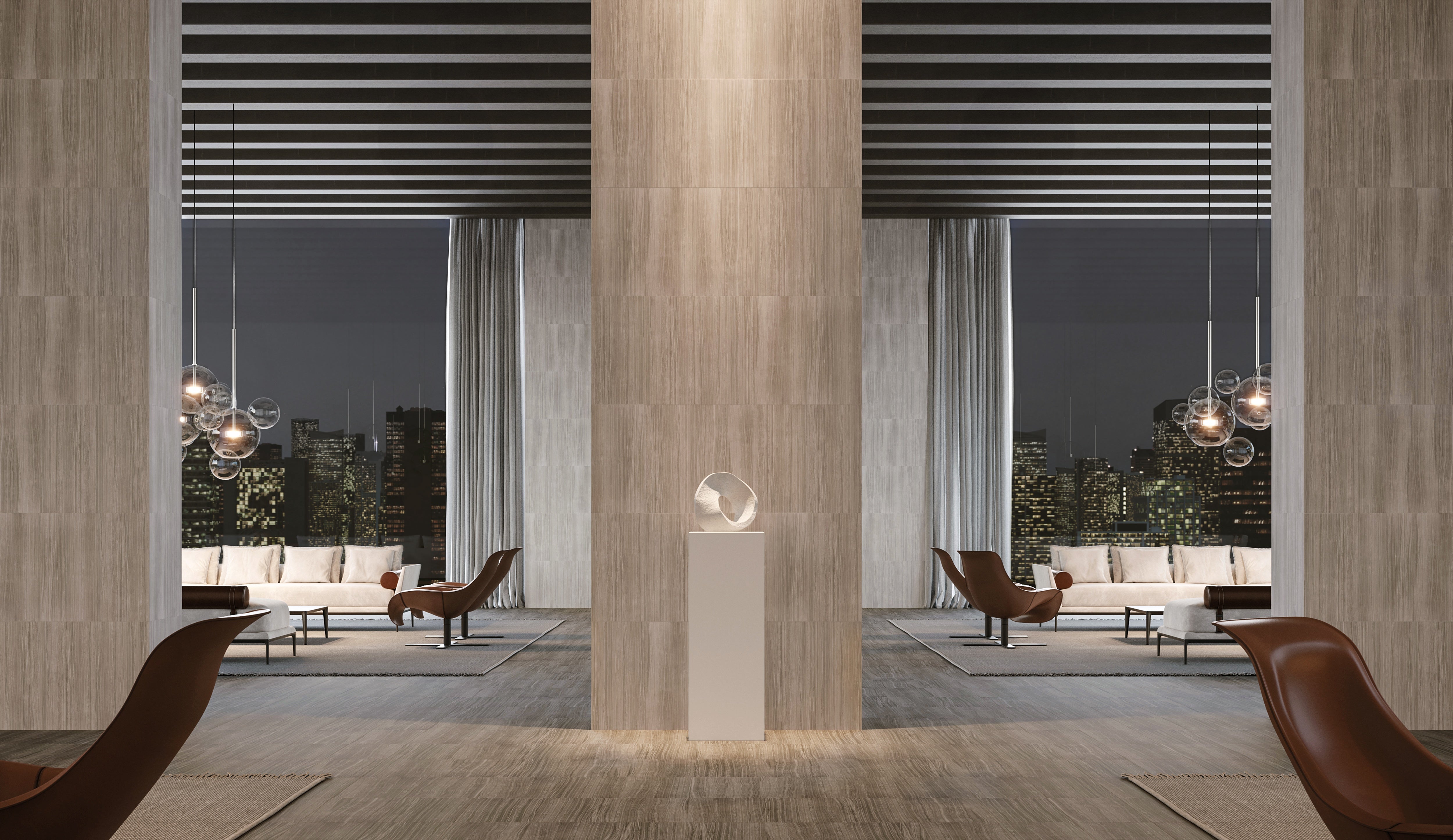 Eramosa Ice porcelain trim by Anatolia, top-down product view, 3"×12"×11/32" size. Turkish porcelain for floors and walls.