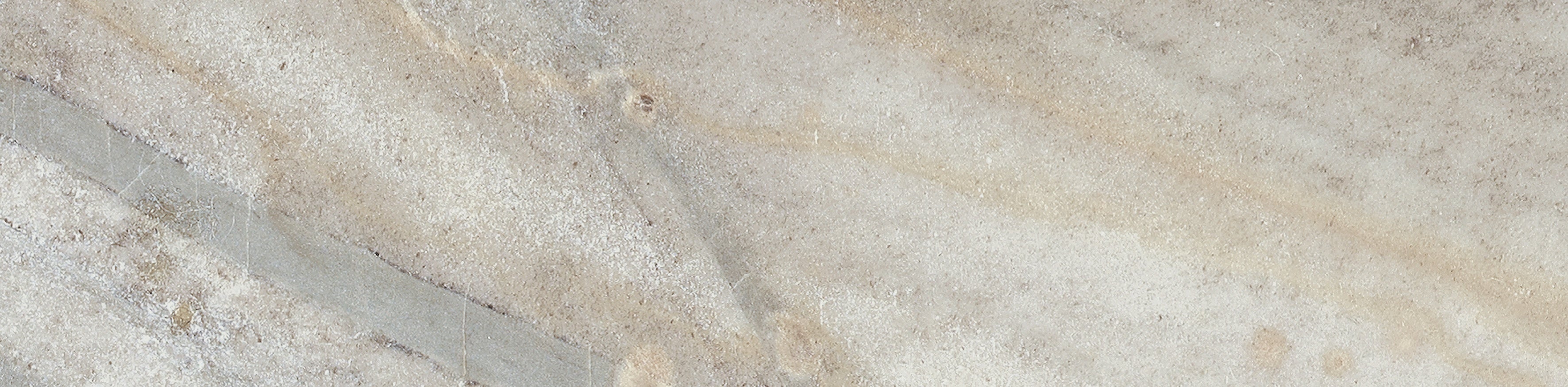 Evolution Sand porcelain trim by Anatolia, top-down product view, 3"×12"×11/32" size. Turkish porcelain for floors and walls.