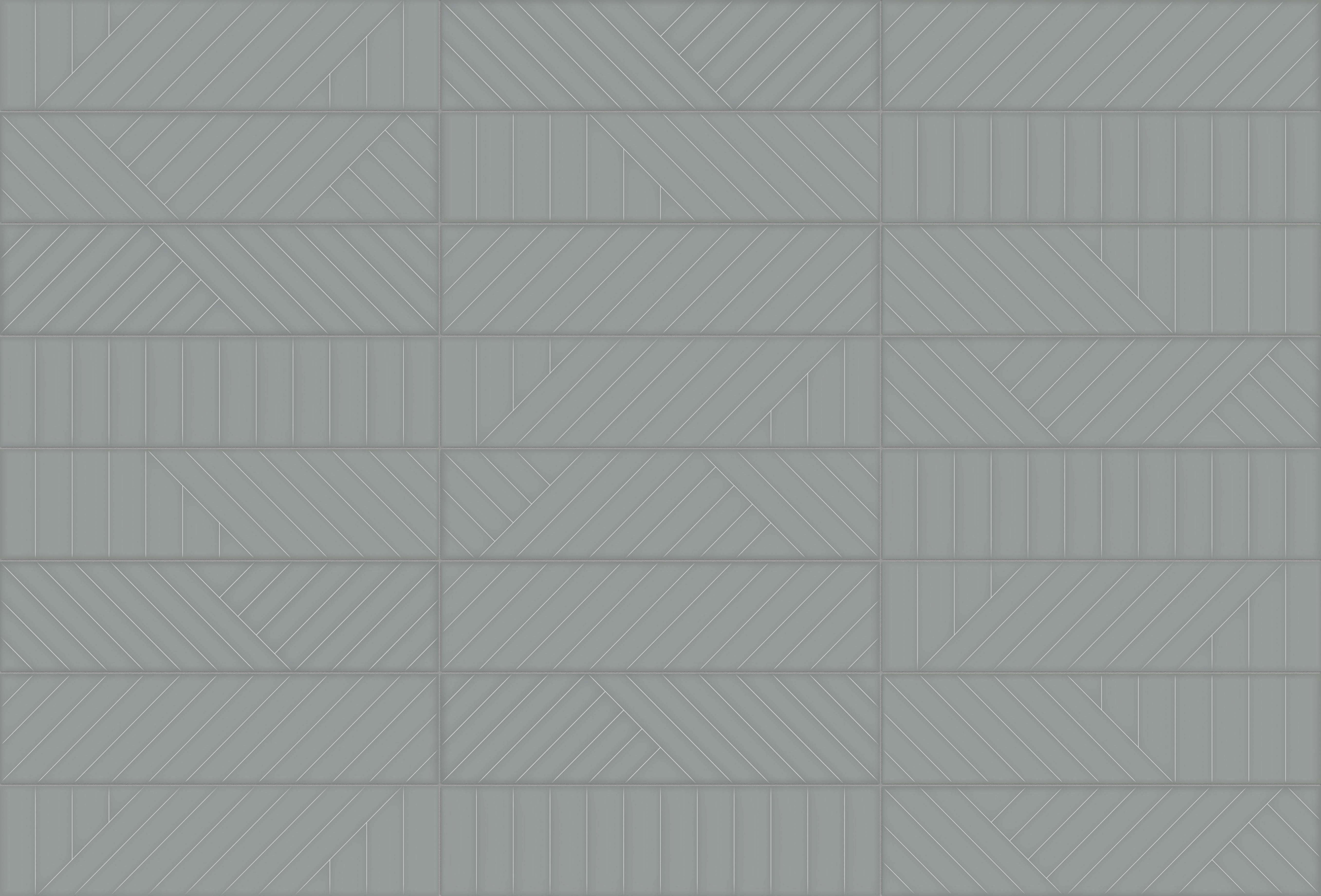 Geometra Charcoal ceramic field tile by Anatolia, top-down product view, 3"×12"×11/32" size. Vietnamese ceramic for floors and walls.