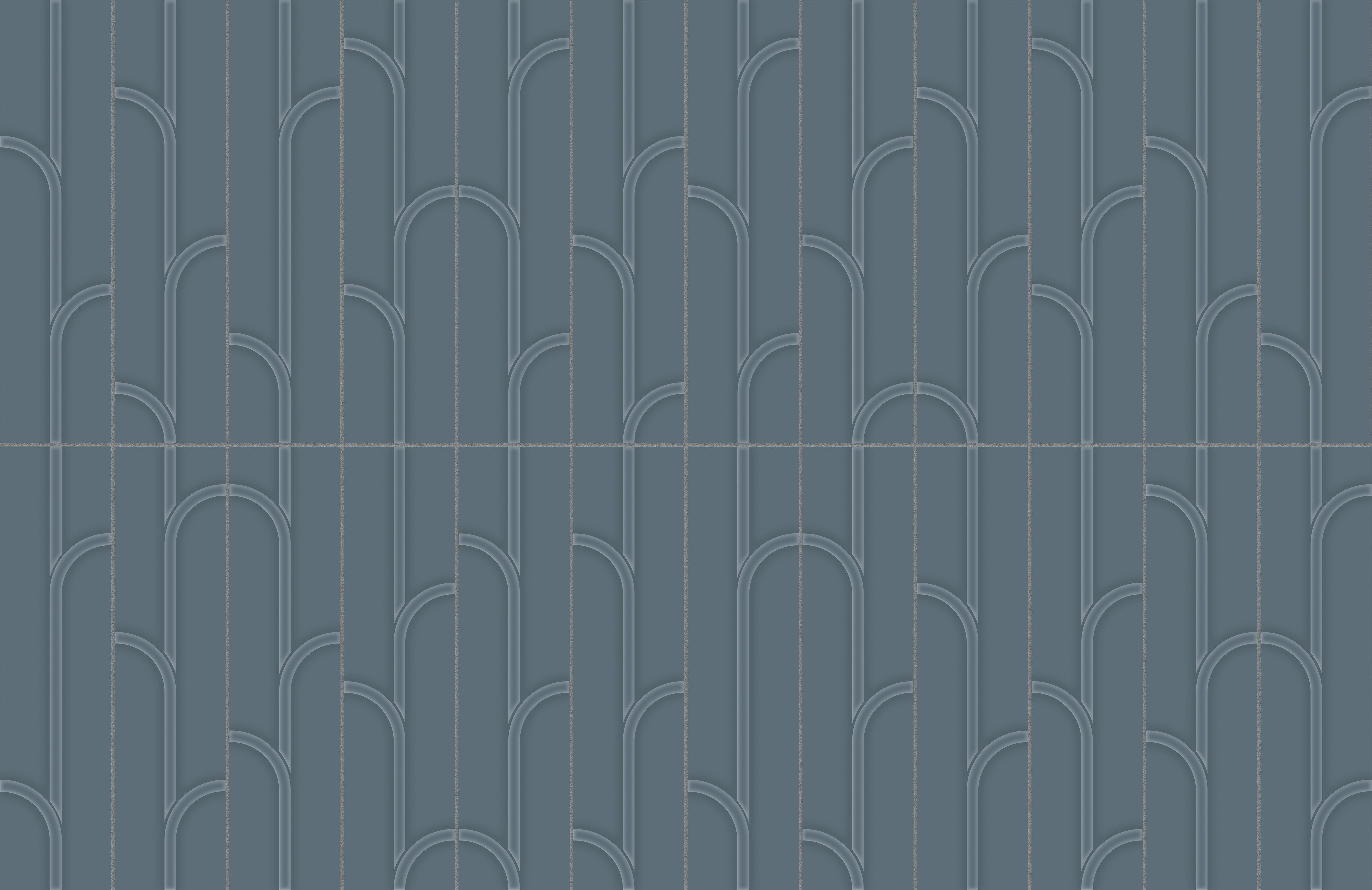 GEOMETRA: Ink Ivy Ceramic Field Tile (3"×12"×11/32" | Glossy | Pressed)