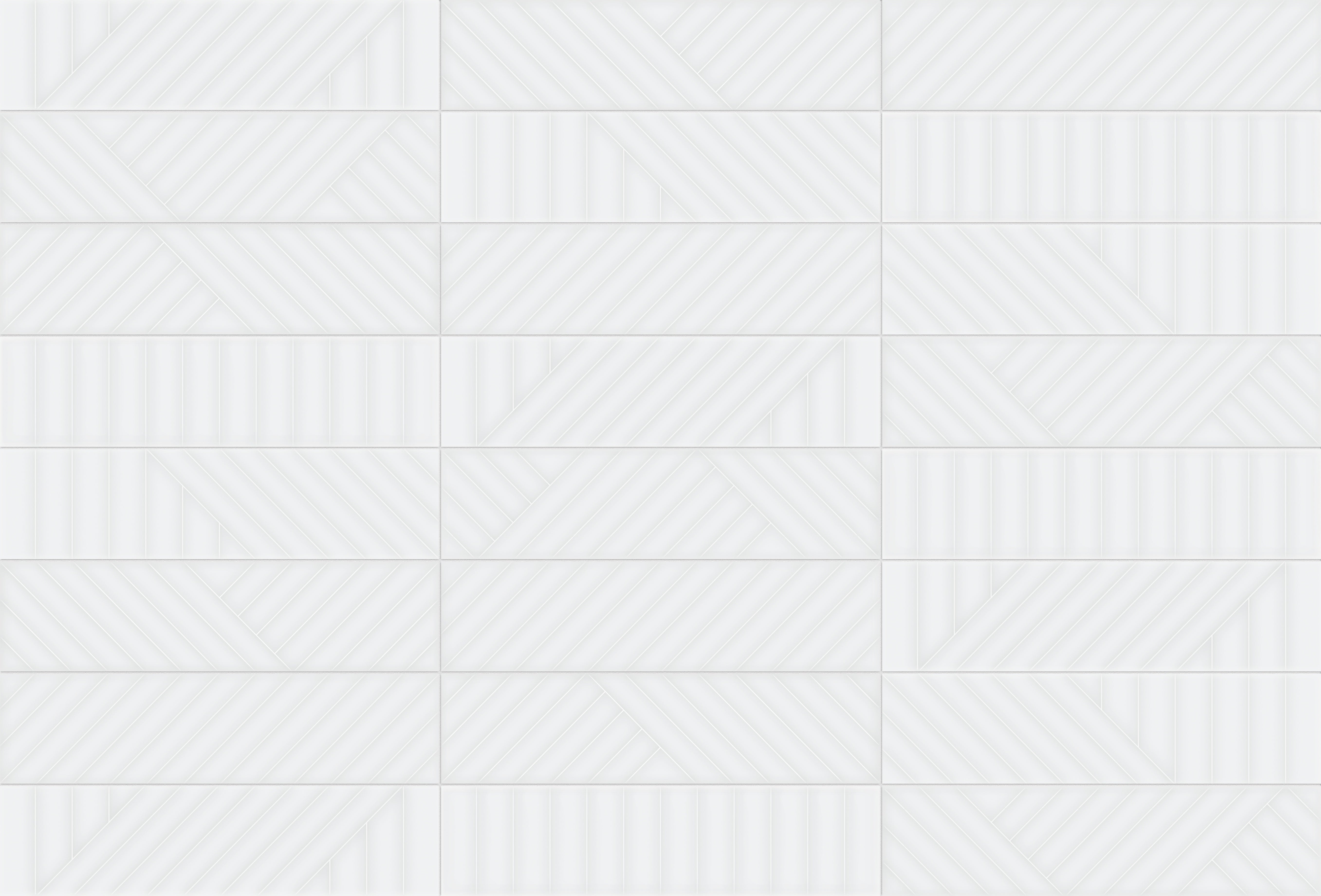 GEOMETRA: Powder Maze Ceramic Field Tile (3"×12"×11/32" | Glossy | Pressed)