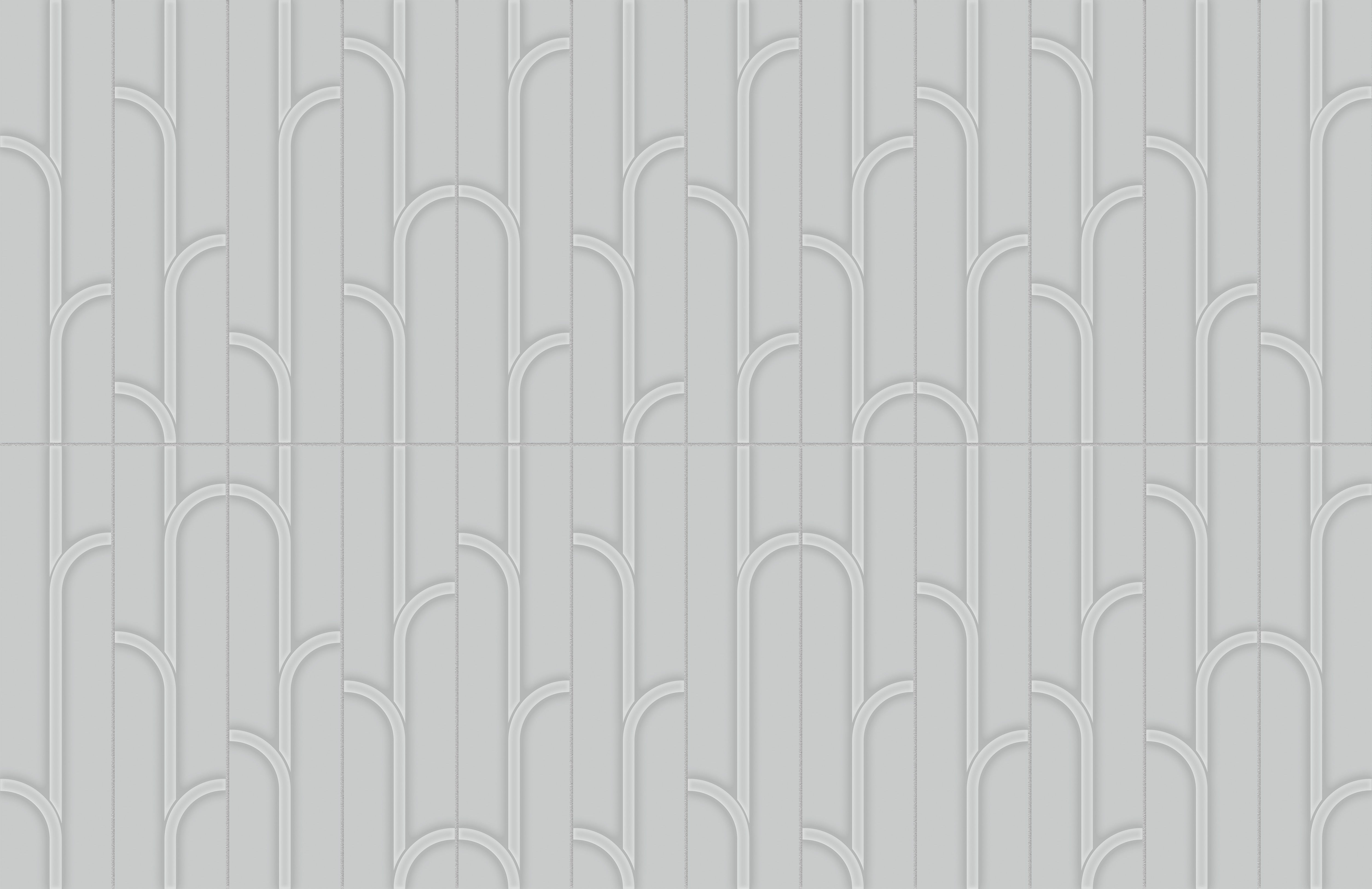 GEOMETRA: Silver Ivy Ceramic Field Tile (3"×12"×11/32" | Glossy | Pressed)