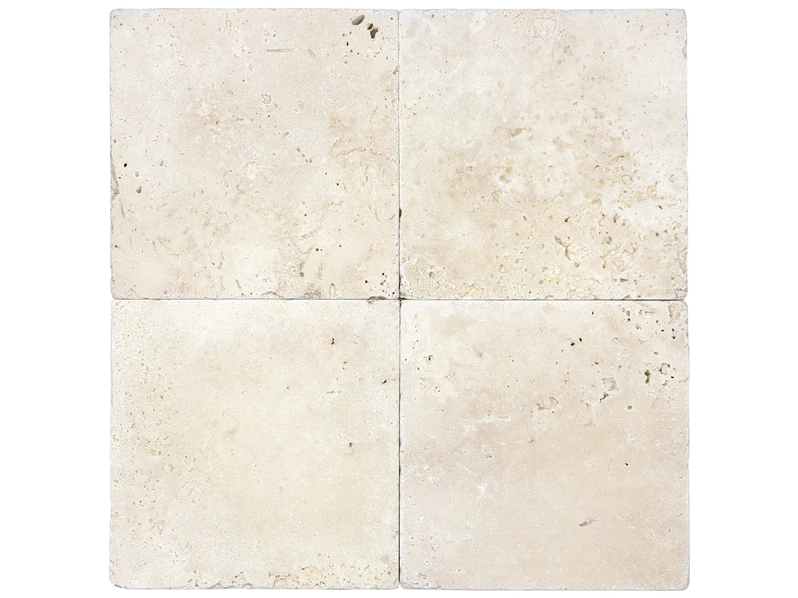 ELYSIAN: Travertine Field Tile (3¹⁵⁄₁₆"X3¹⁵⁄₁₆"X⅜" | Tumbled)