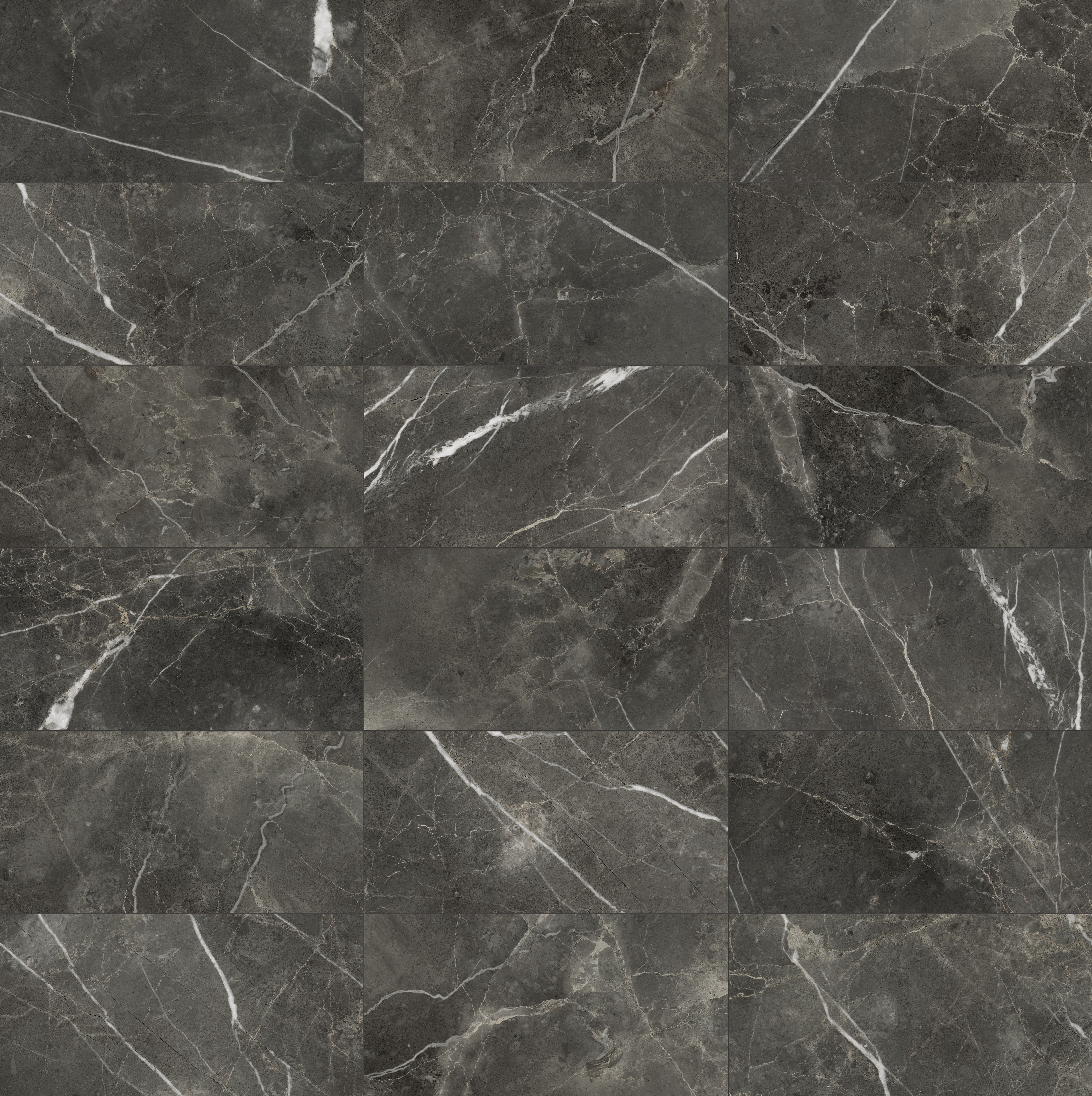Lumino Carbon porcelain mosaic by Anatolia, top-down product view, 11 25/32"×11 25/32"×11/32" size. Turkish porcelain for floors and walls.