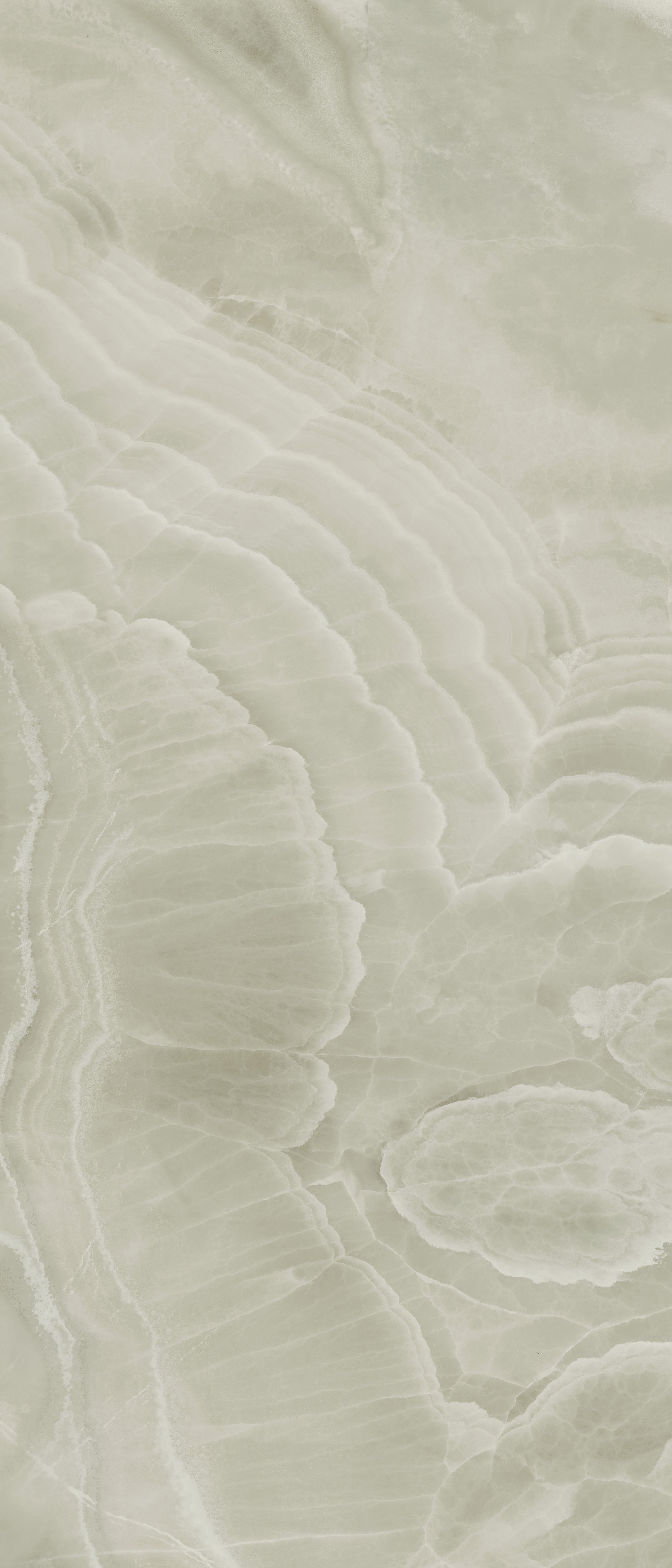 Lustra Onyx Sage sintered stone slabs by Anatolia, top-down product view, 48"×110"×1/4" size. Turkish sintered stone for floors and walls.