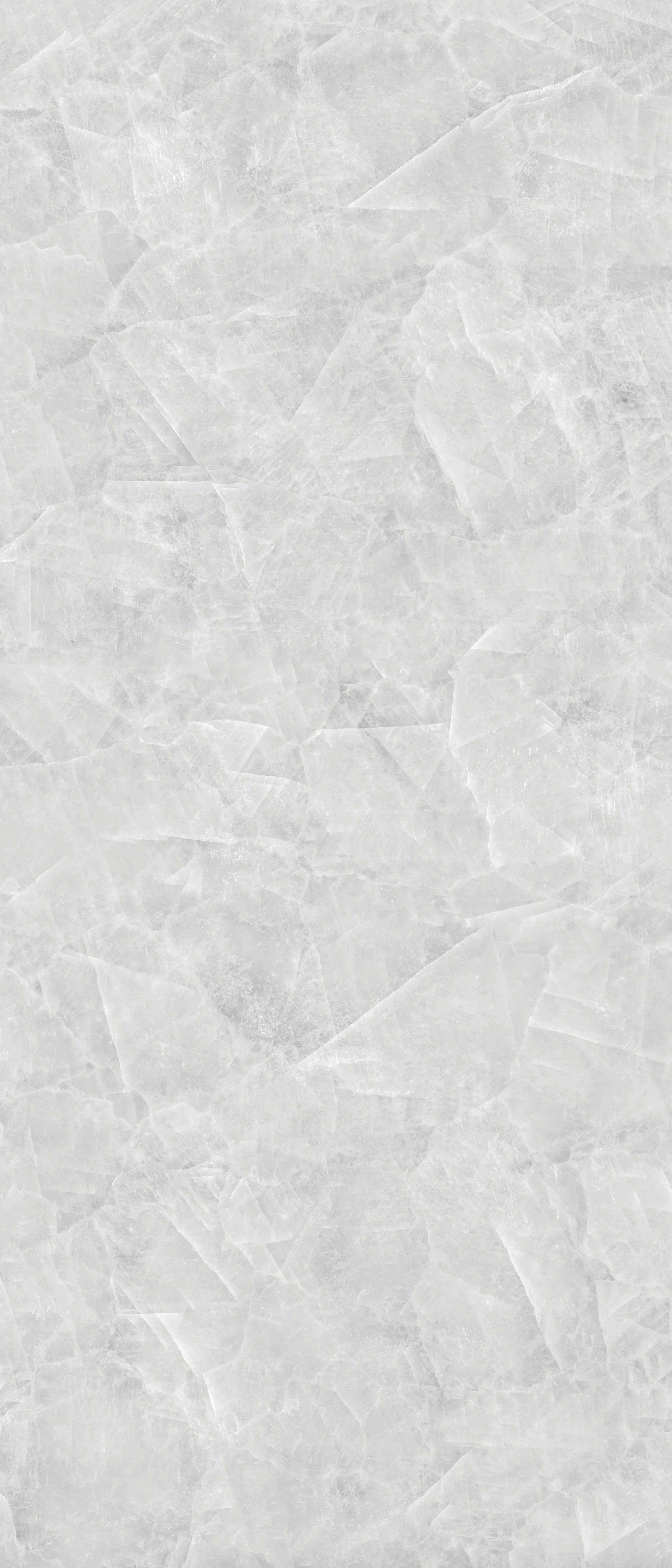 Majesto Crystal Bianco sintered stone slabs by Anatolia, top-down product view, 48"×110"×1/4" size. Turkish sintered stone for floors and walls.