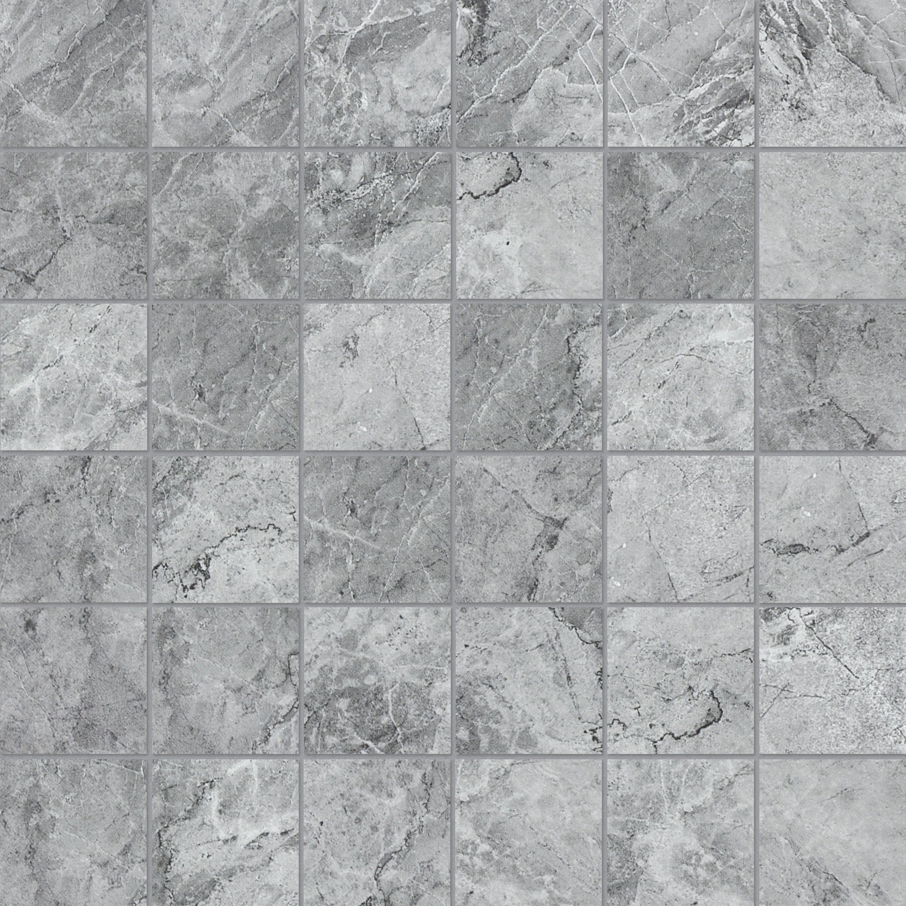 MALENA: Carbon 2x2 Ceramic Mosaic (12 15/16"×12 15/16"×9/32" | Matte | Rectified)