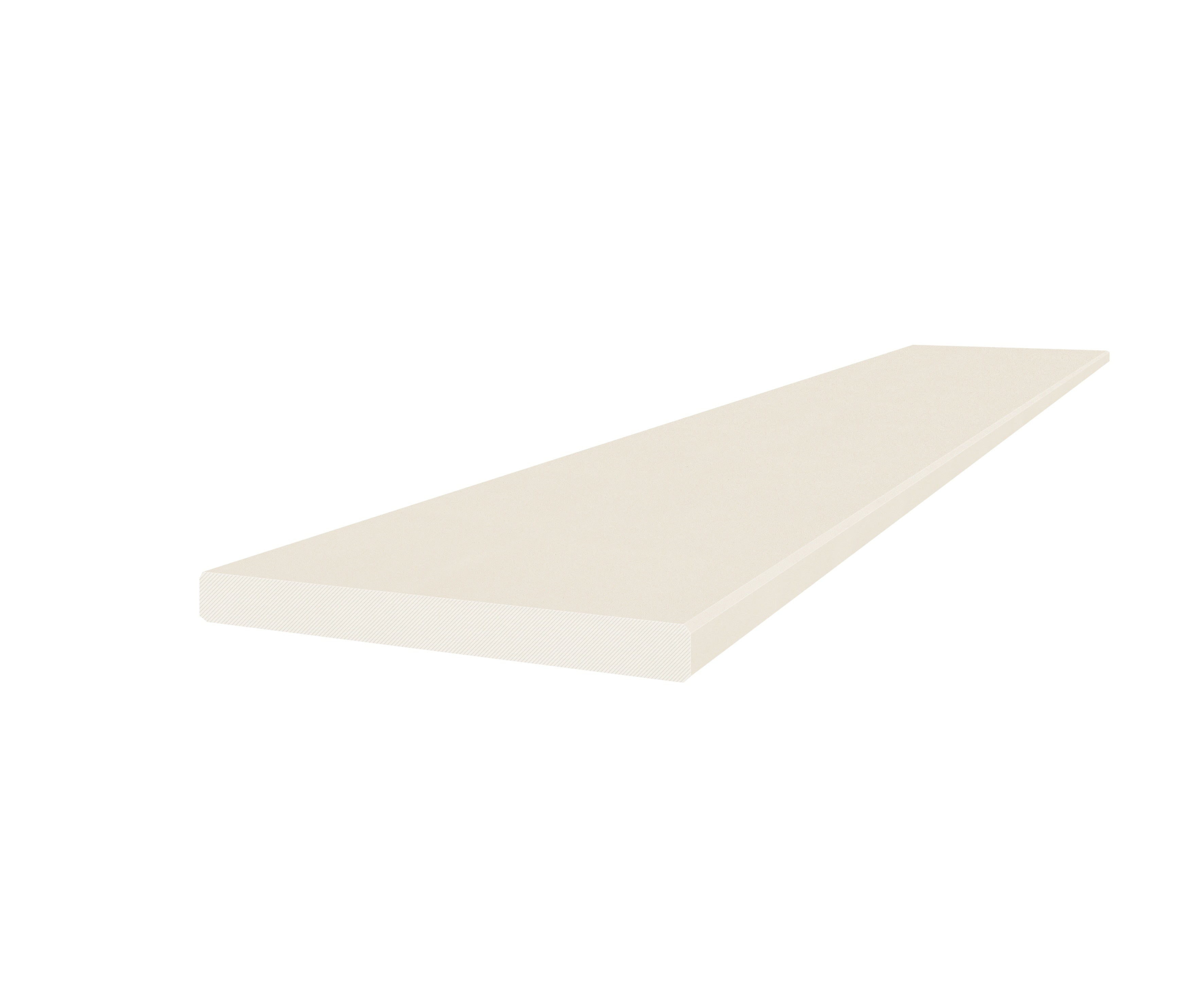 Marmiline Ivory engineered stone trim by Anatolia, top-down product view, 6"×76"×19/32" size. Chinese engineered stone for floors and walls.