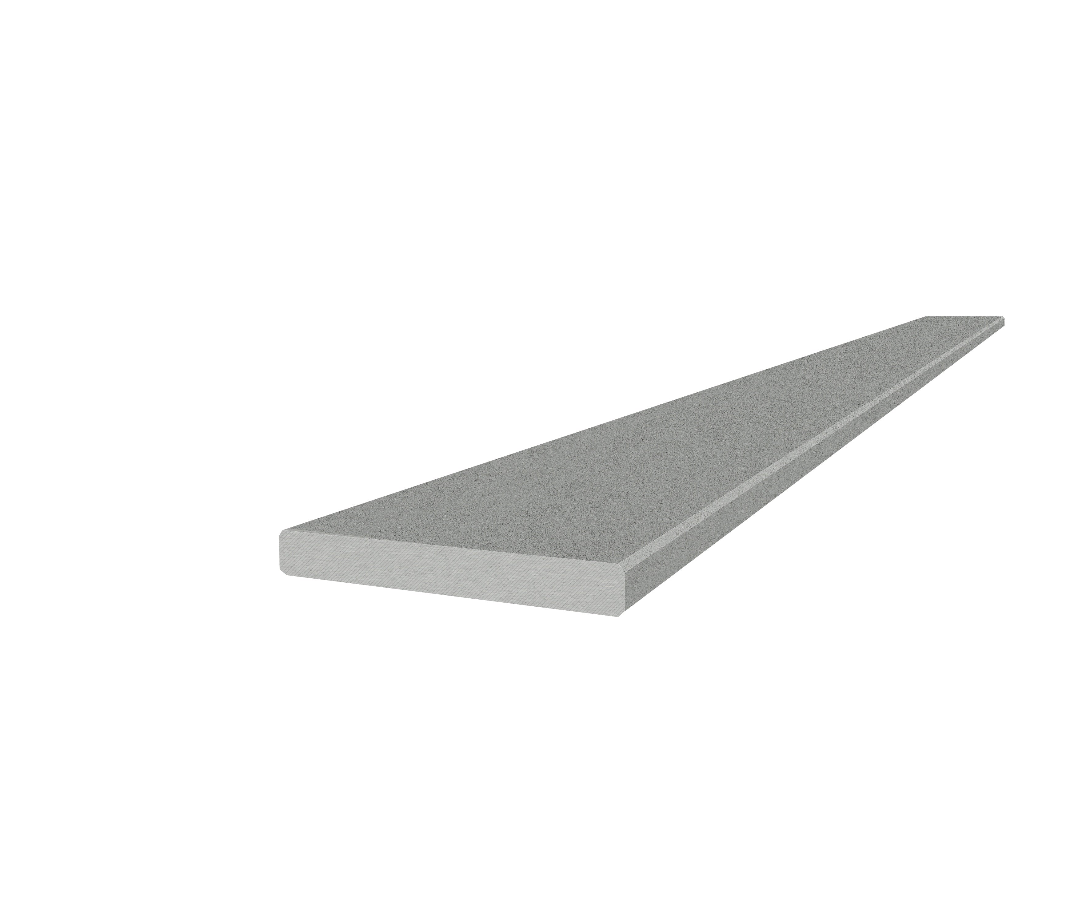Marmiline Shadow engineered stone trim by Anatolia, top-down product view, 4 1/2"×62"×19/32" size. Chinese engineered stone for floors and walls.