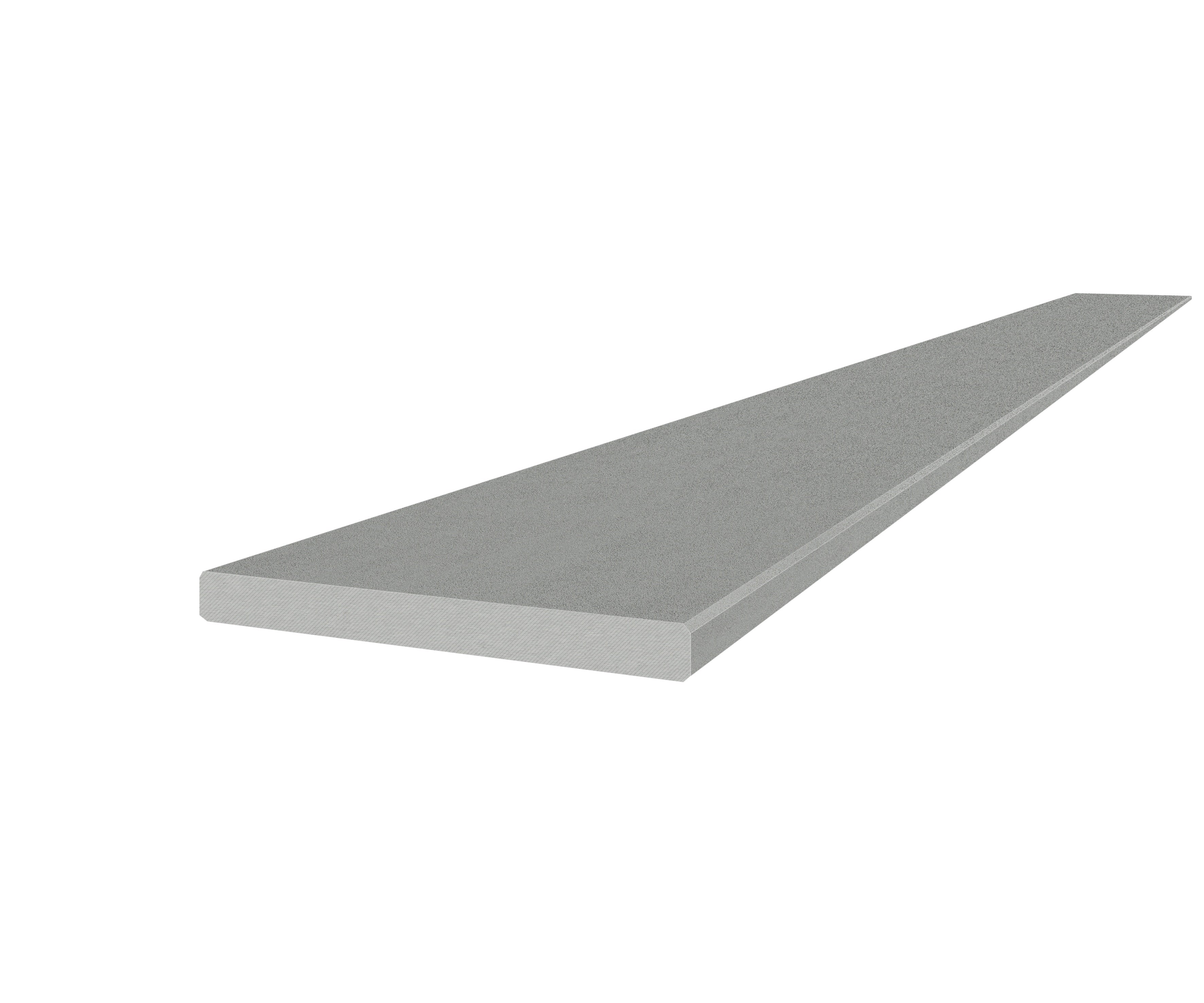 Marmiline Shadow engineered stone trim by Anatolia, top-down product view, 6"×94 1/2"×19/32" size. Chinese engineered stone for floors and walls.