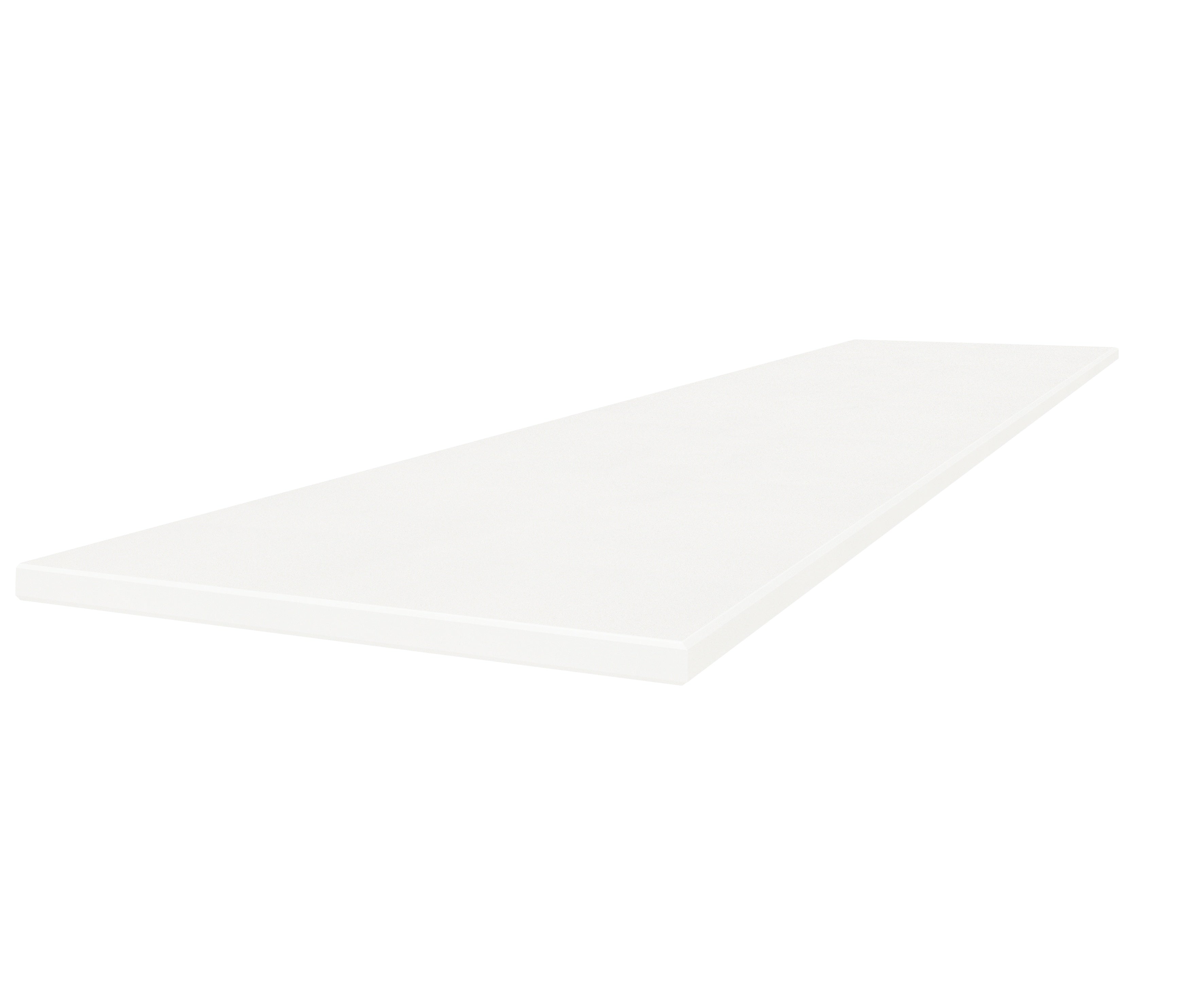 Marmiline Snow engineered stone trim by Anatolia, top-down product view, 18"×47 3/16"×19/32" size. Chinese engineered stone for floors and walls.