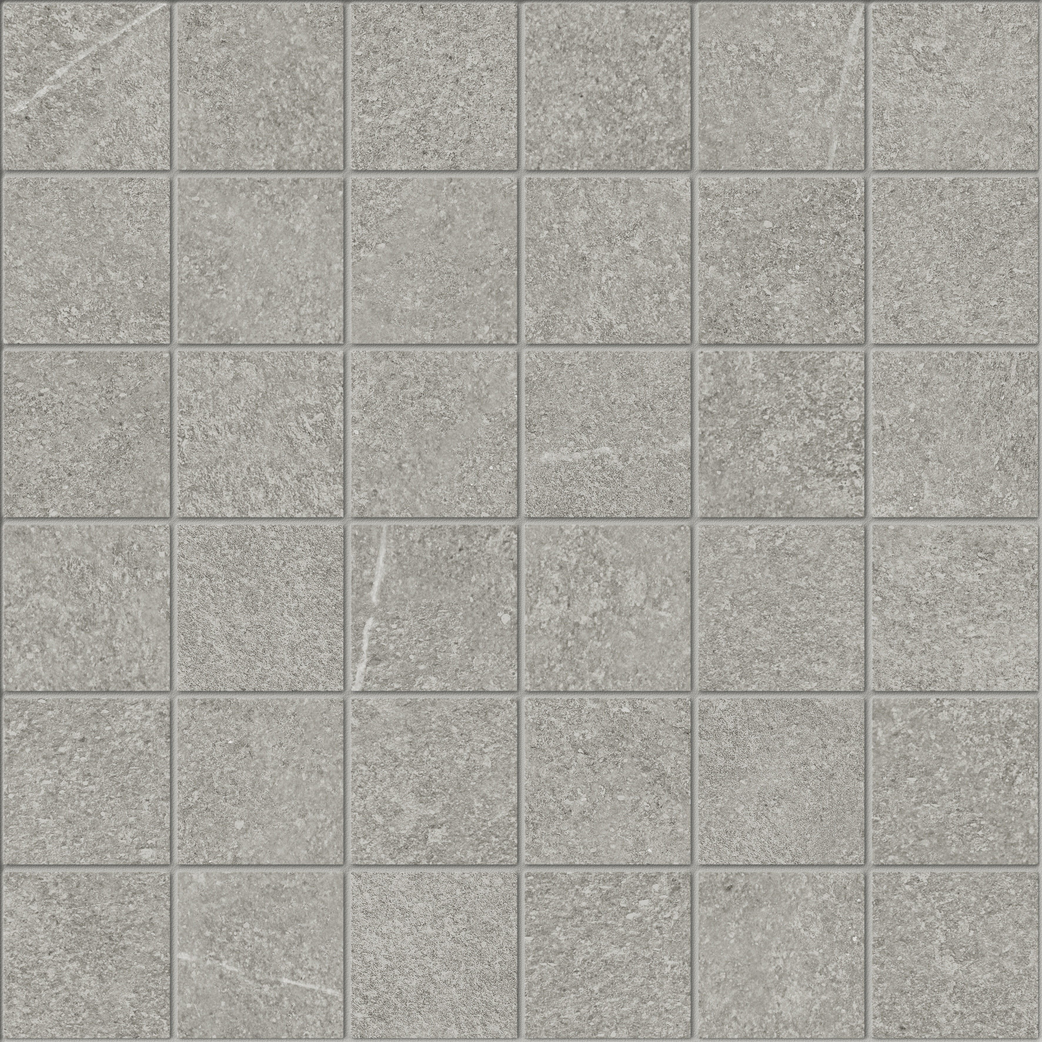 Mjork Clay porcelain mosaic by Anatolia, top-down product view, 11 25/32"×11 25/32"×11/32" size. Turkish porcelain for floors and walls.