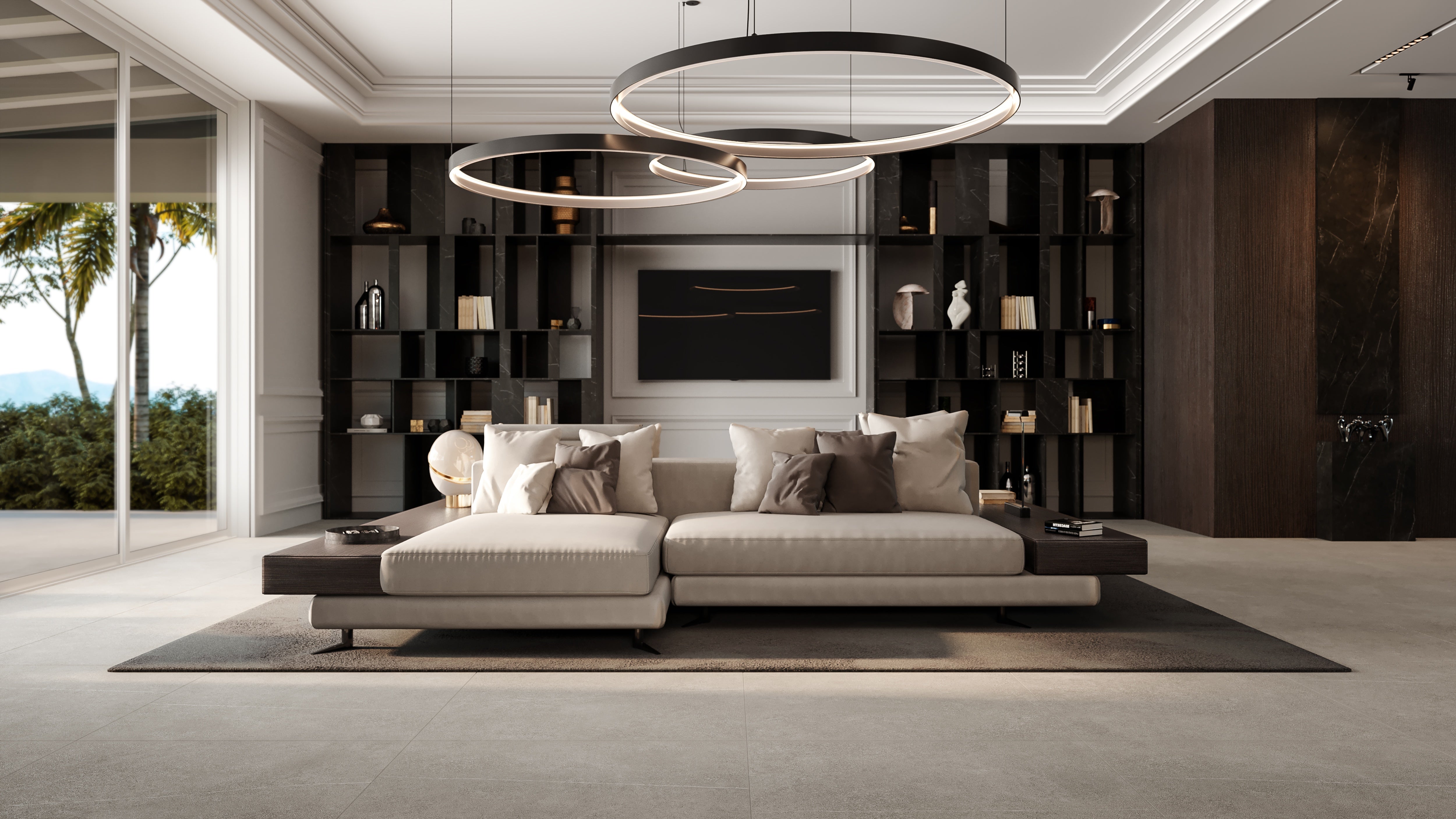 Mjork Clay porcelain trim by Anatolia, top-down product view, 3"×24"×11/32" size. Turkish porcelain for floors and walls.