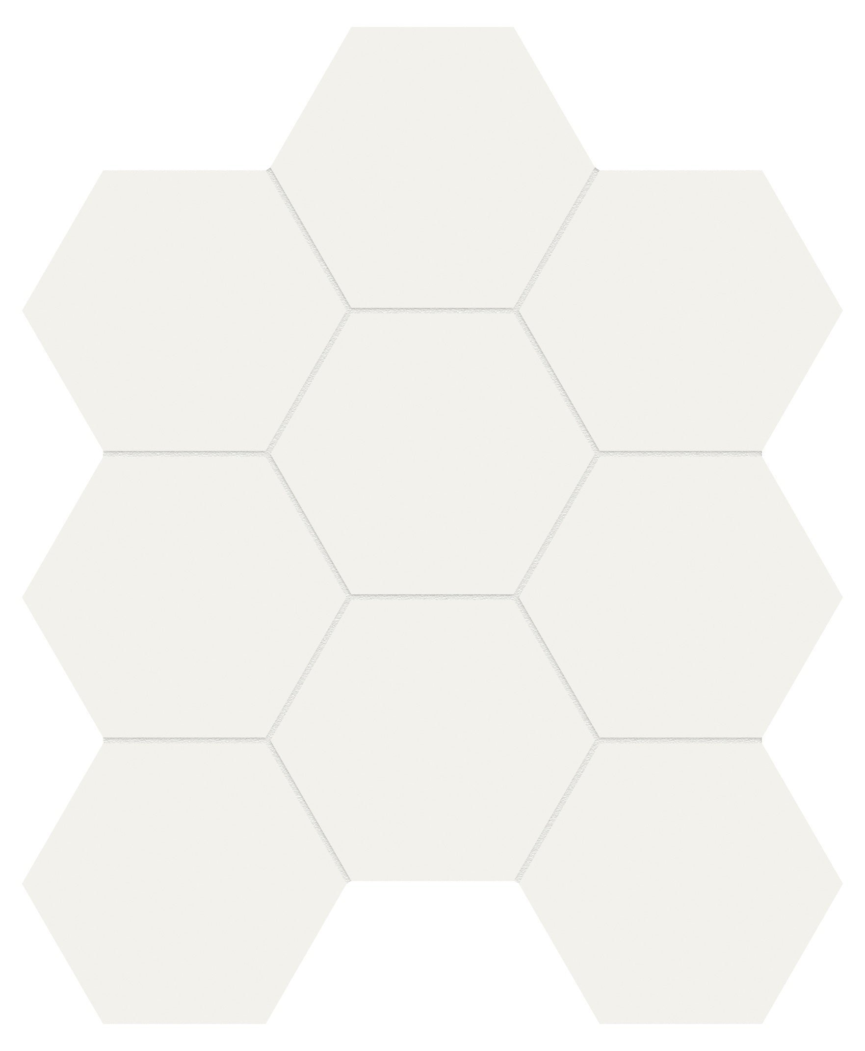 Monoforma Moonlight porcelain mosaic by Anatolia, top-down product view, 9 7/8"×11 3/8"×11/32" size. Turkish porcelain for floors and walls.